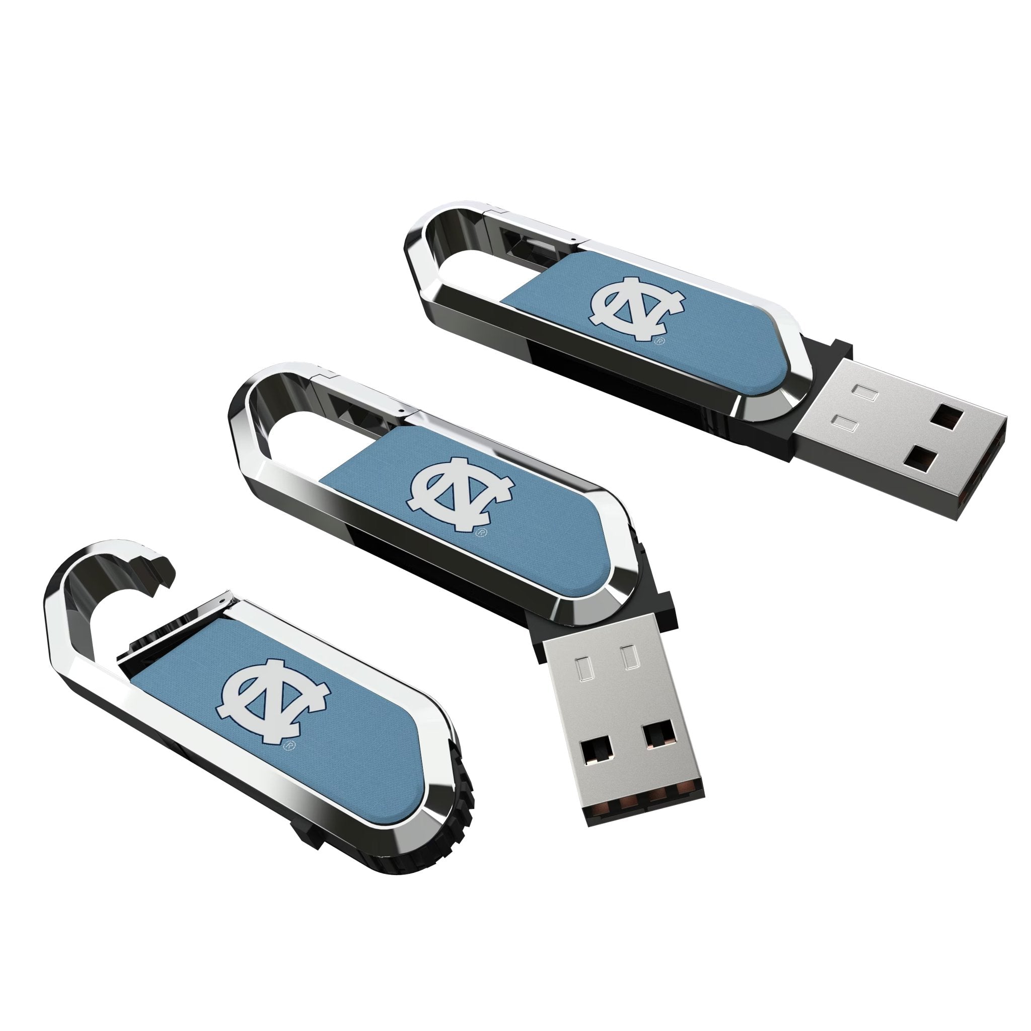 University of North Carolina Tar Heels Solid USB 64GB Clip Style Flash Drive 3