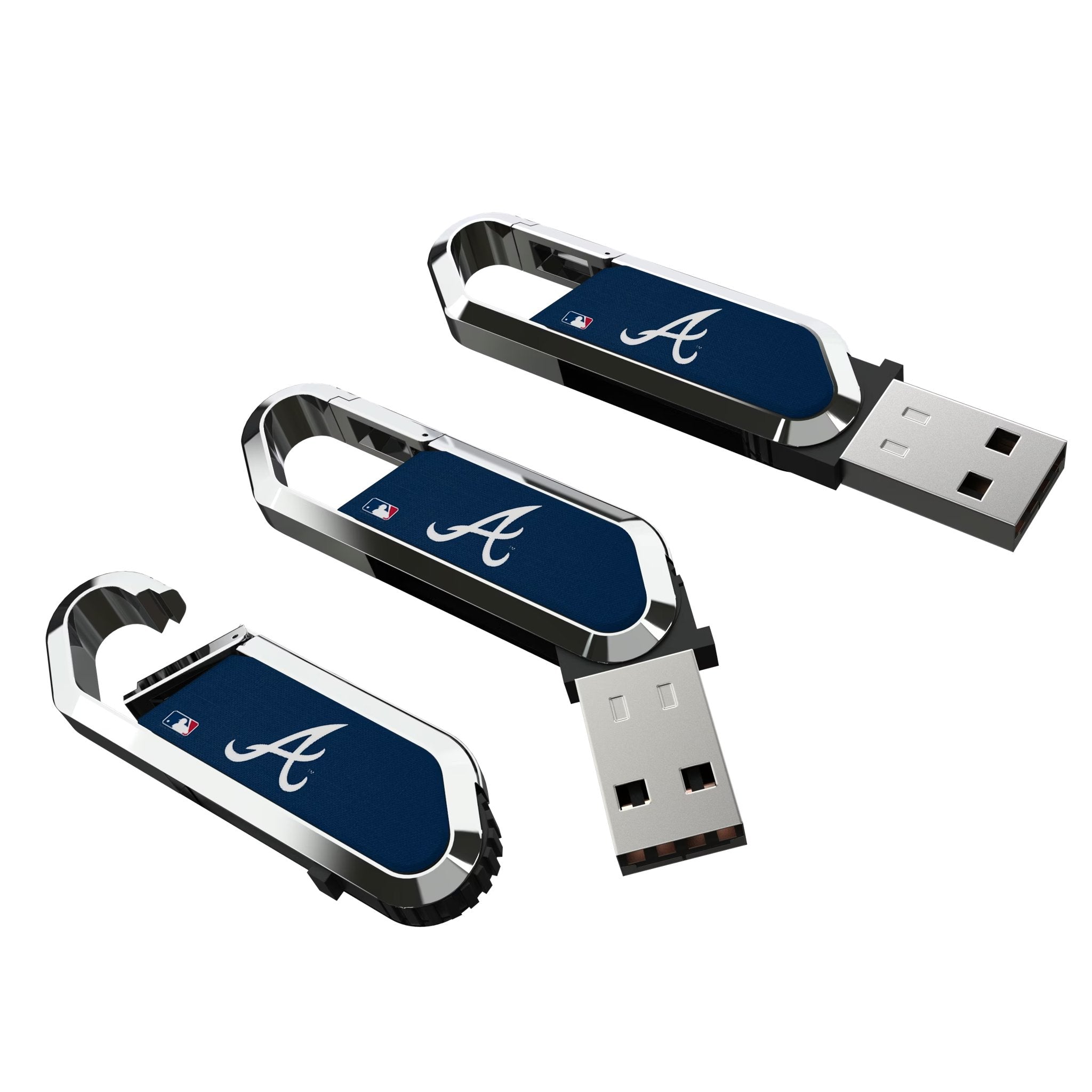 Atlanta Braves Solid USB 64GB Clip Style Flash Drive 3