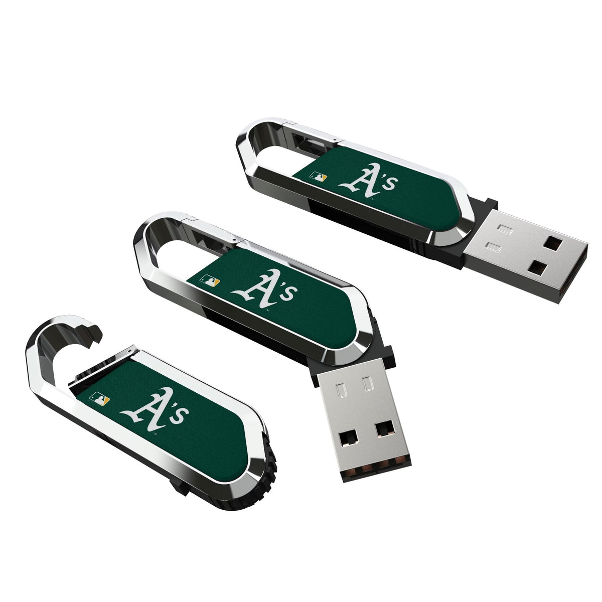 Oakland Athletics Solid USB 64GB Clip Style Flash Drive 3