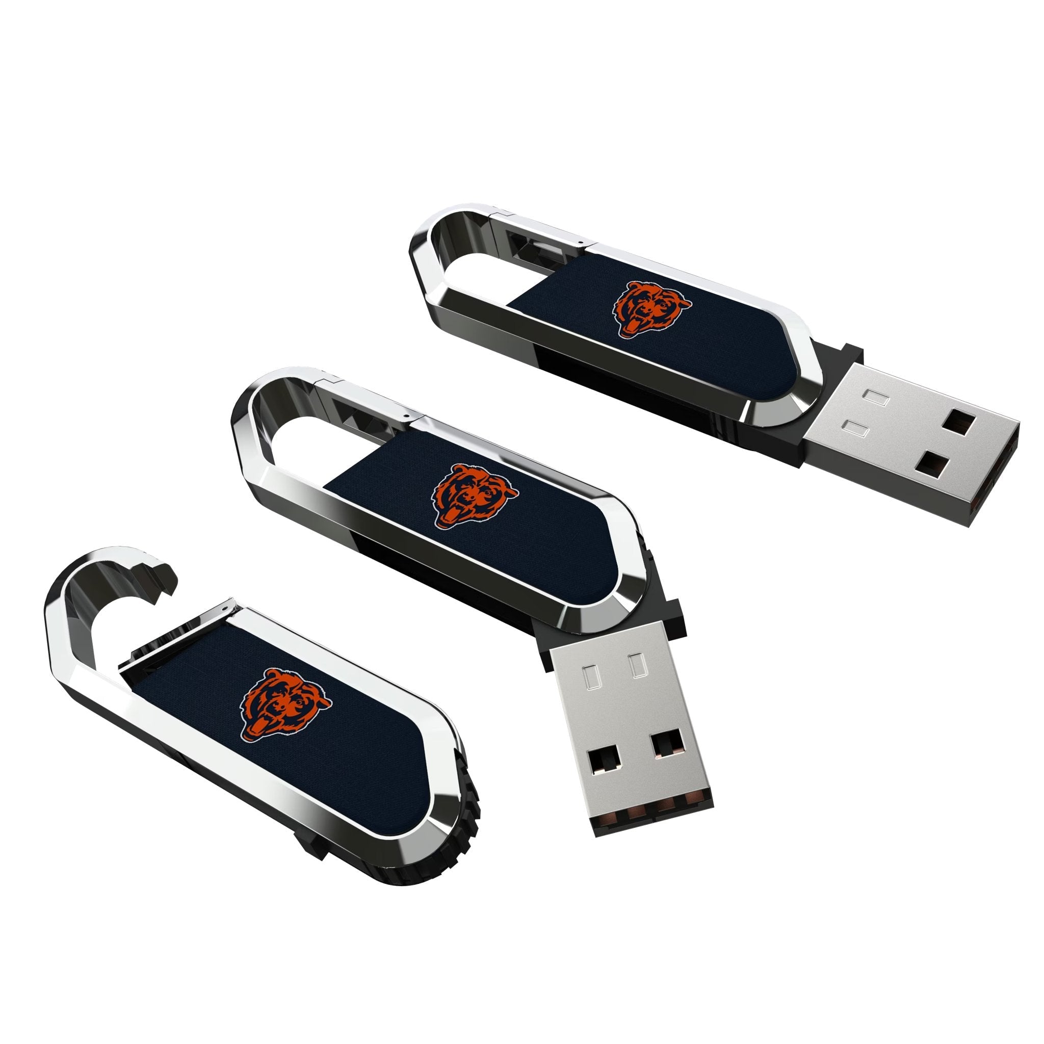 Chicago Bears Solid USB 64GB Clip Style Flash Drive 3