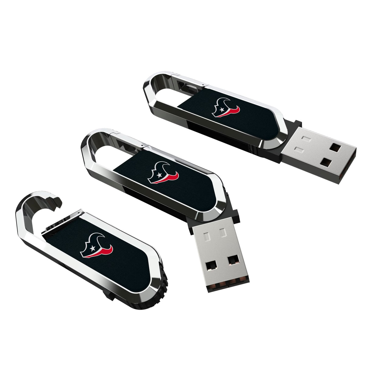 Houston Texans Solid USB 64GB Clip Style Flash Drive 3