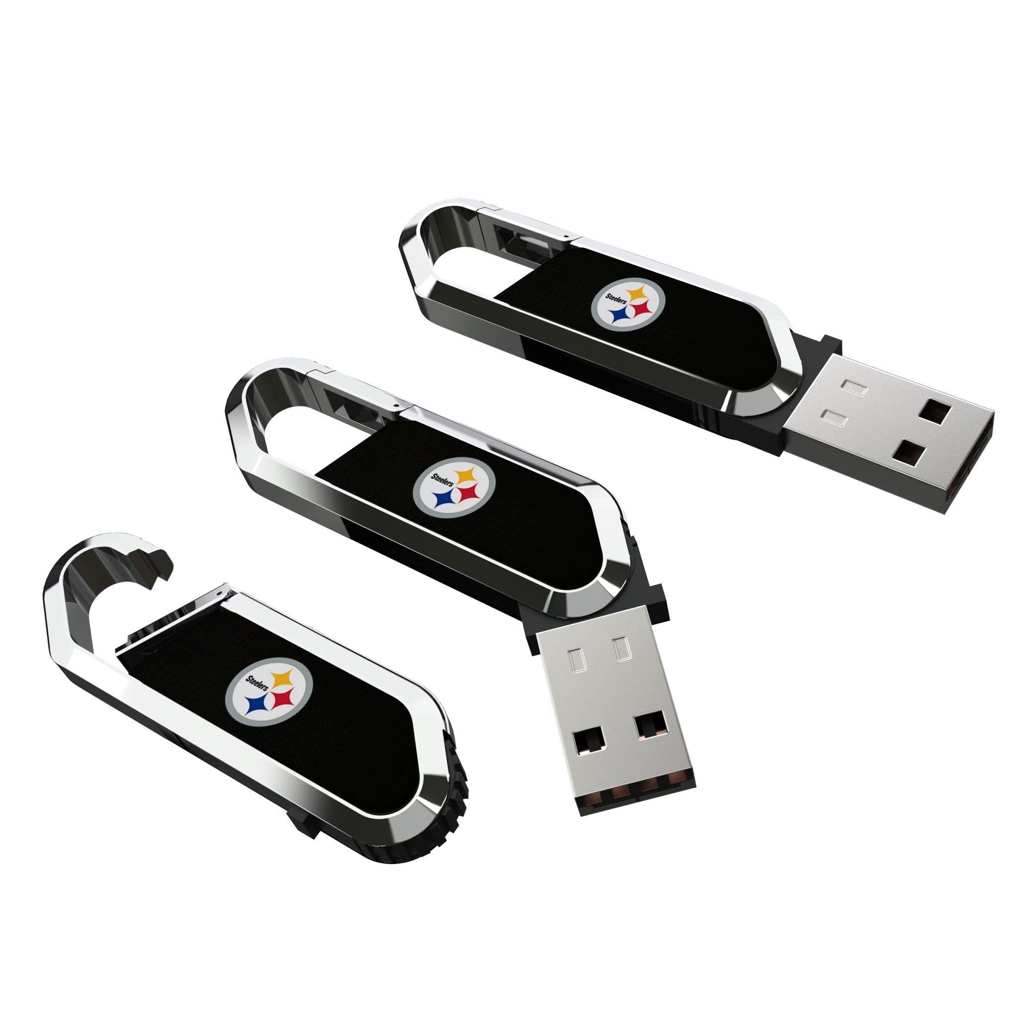 Pittsburgh Steelers Solid USB 64GB Clip Style Flash Drive 3