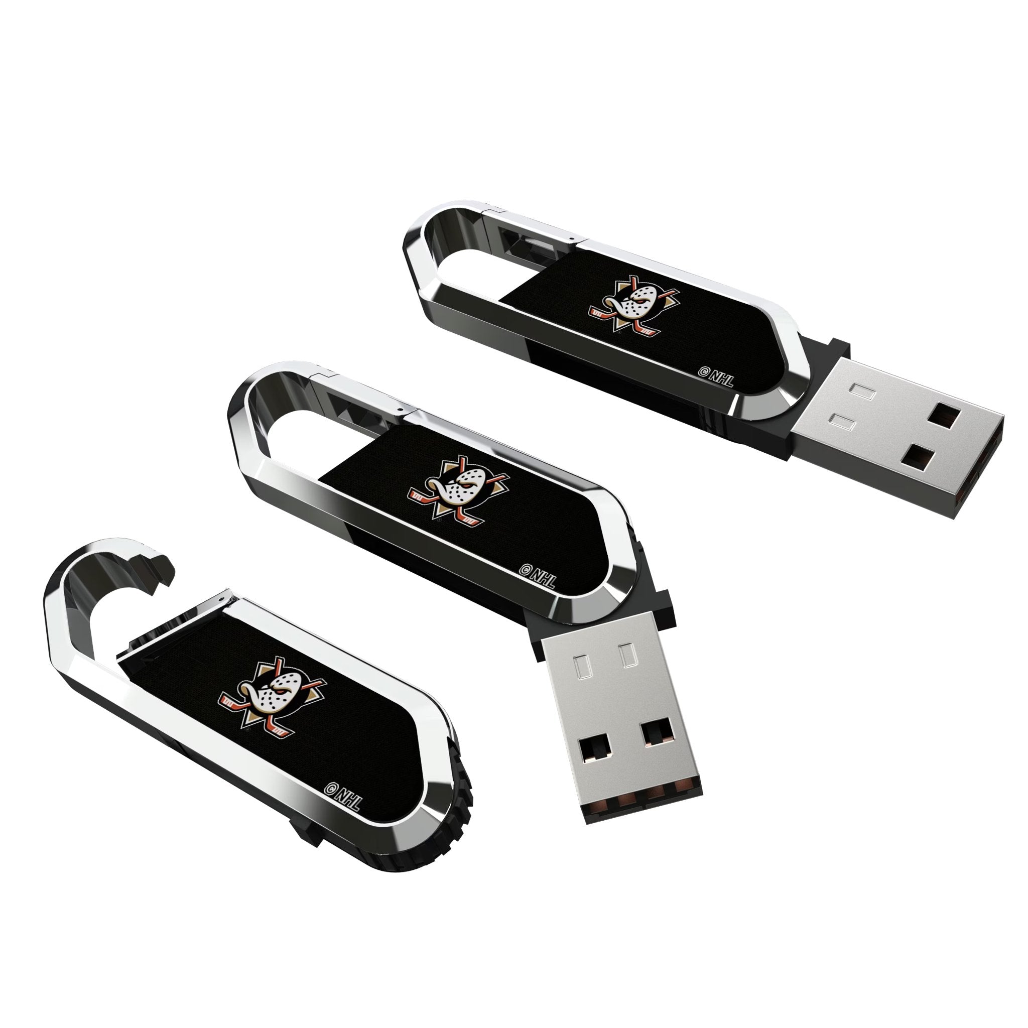 Anaheim Ducks Solid USB 64GB Clip Style Flash Drive 3