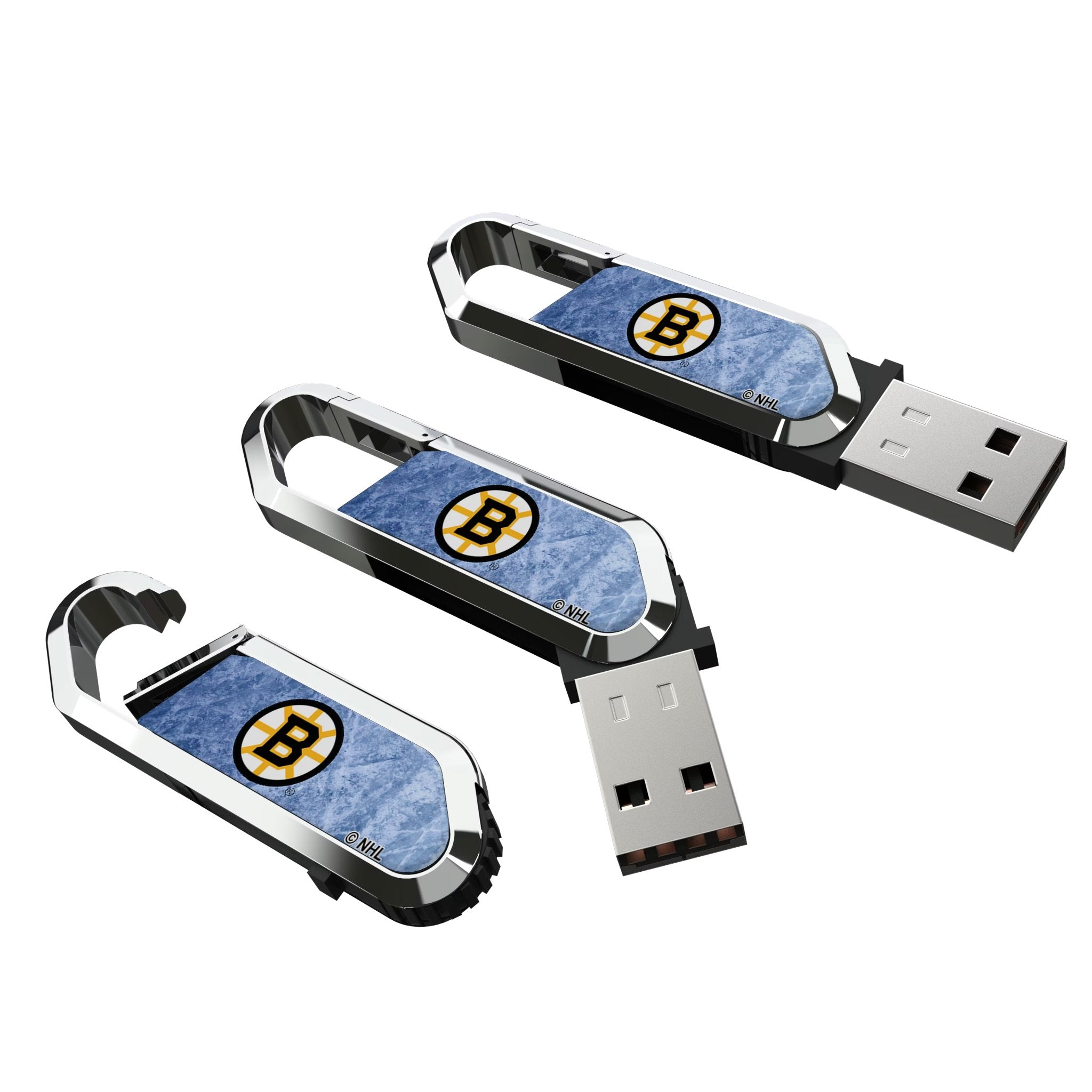 Boston Bruins Ice Flood USB 64GB Clip Style Flash Drive 3
