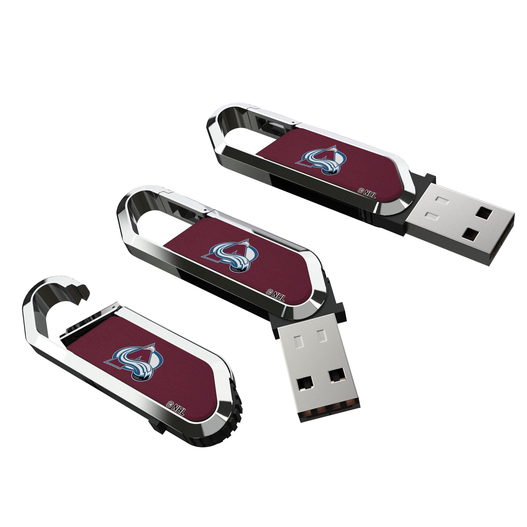 Colorado Avalanche Solid USB 64GB Clip Style Flash Drive 3
