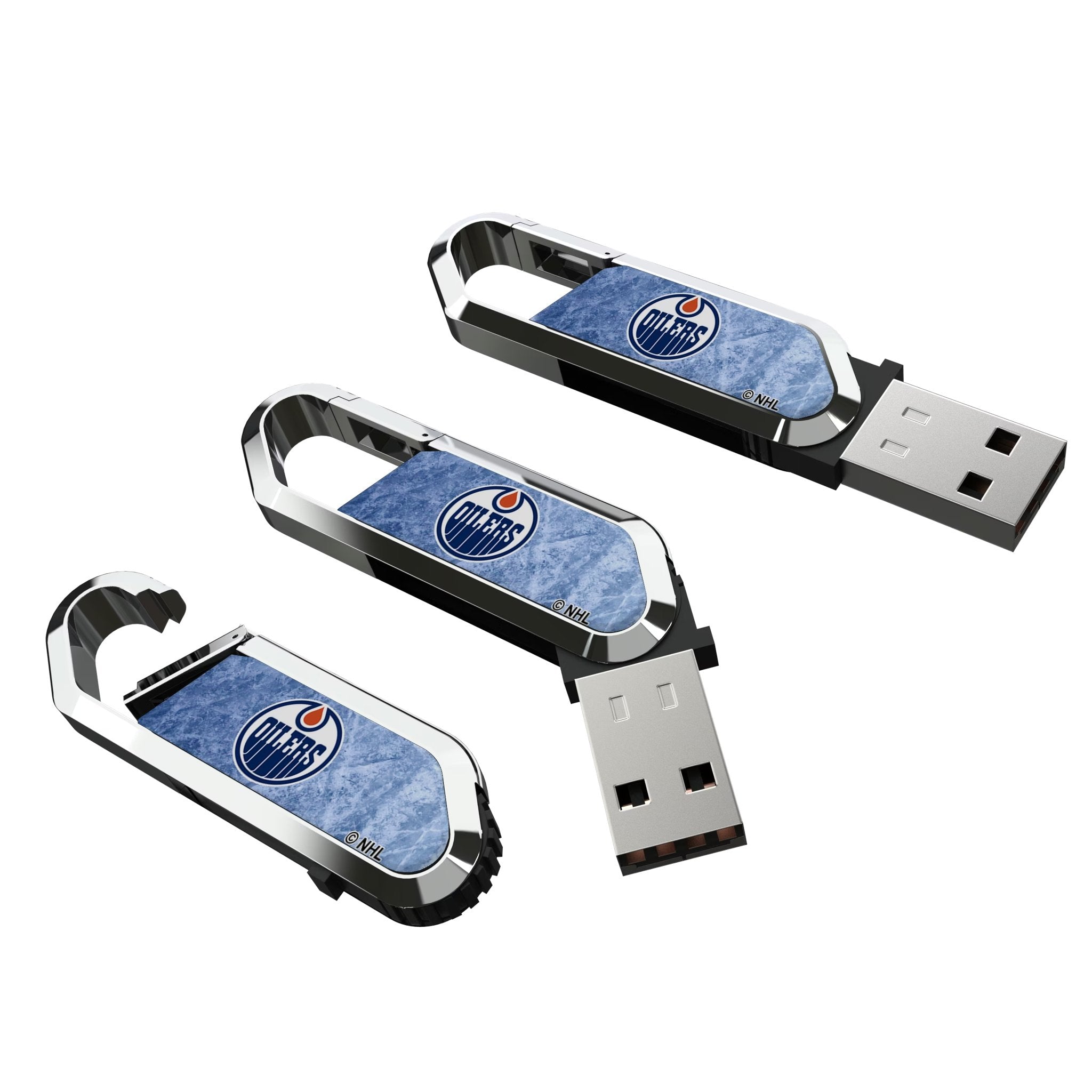 Edmonton Oilers Ice Flood USB 64GB Clip Style Flash Drive 3