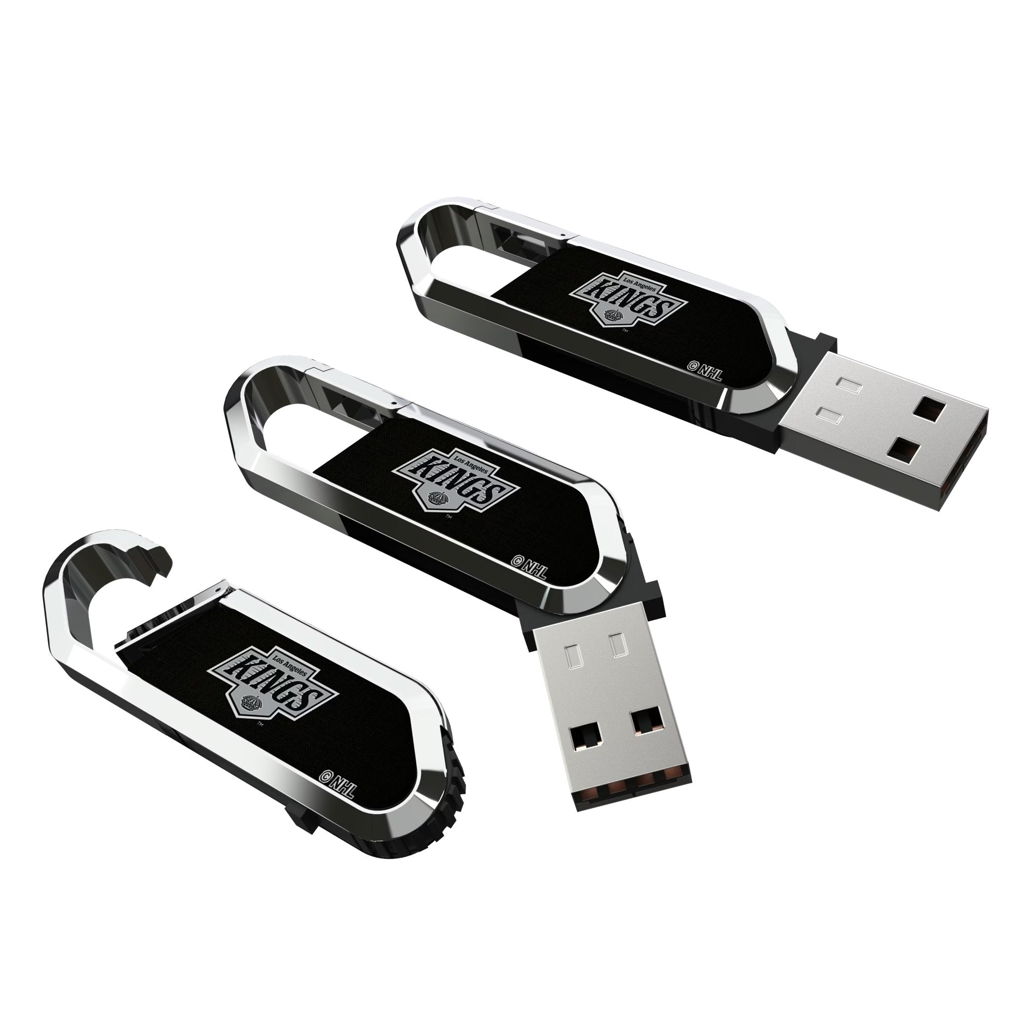 LA Kings Solid USB 64GB Clip Style Flash Drive 3