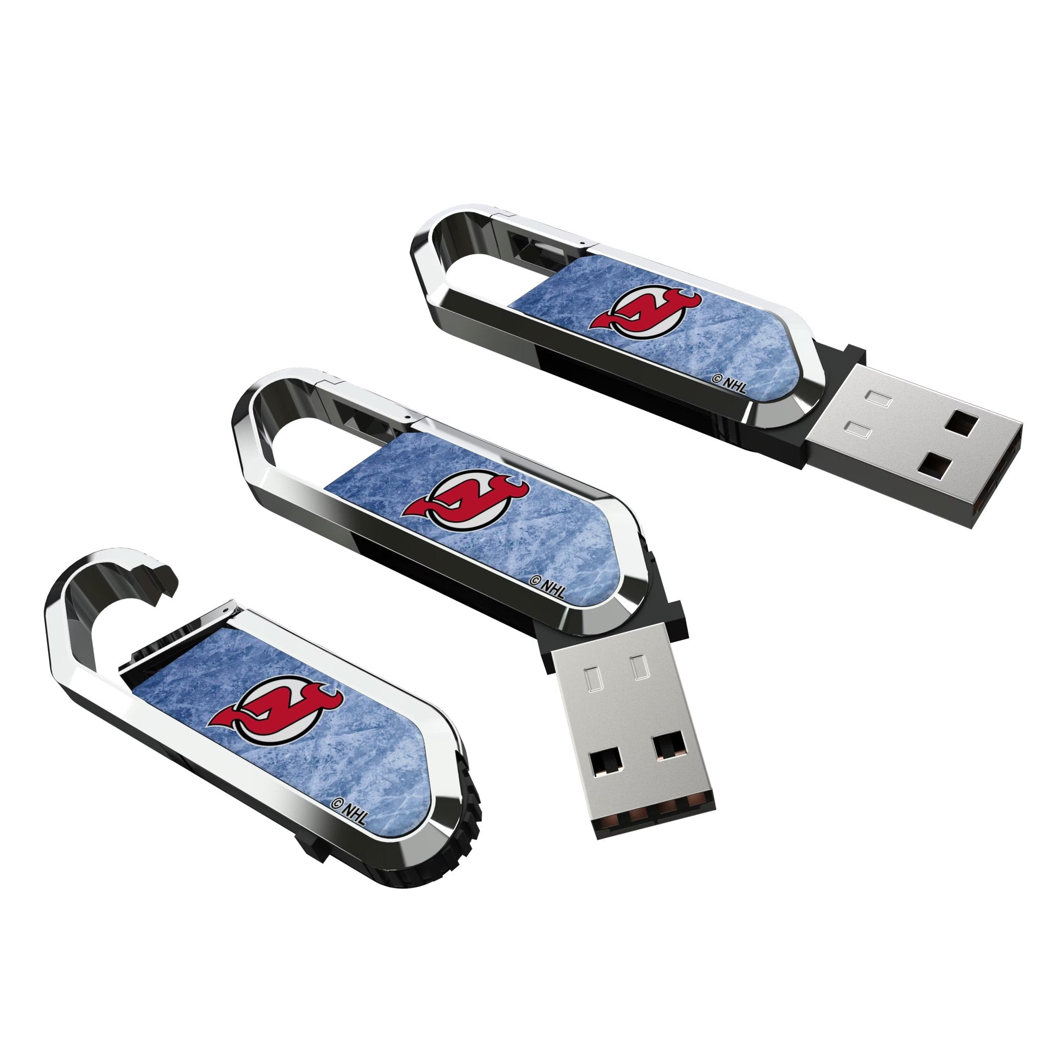 New Jersey Devils Ice Flood USB 64GB Clip Style Flash Drive 3