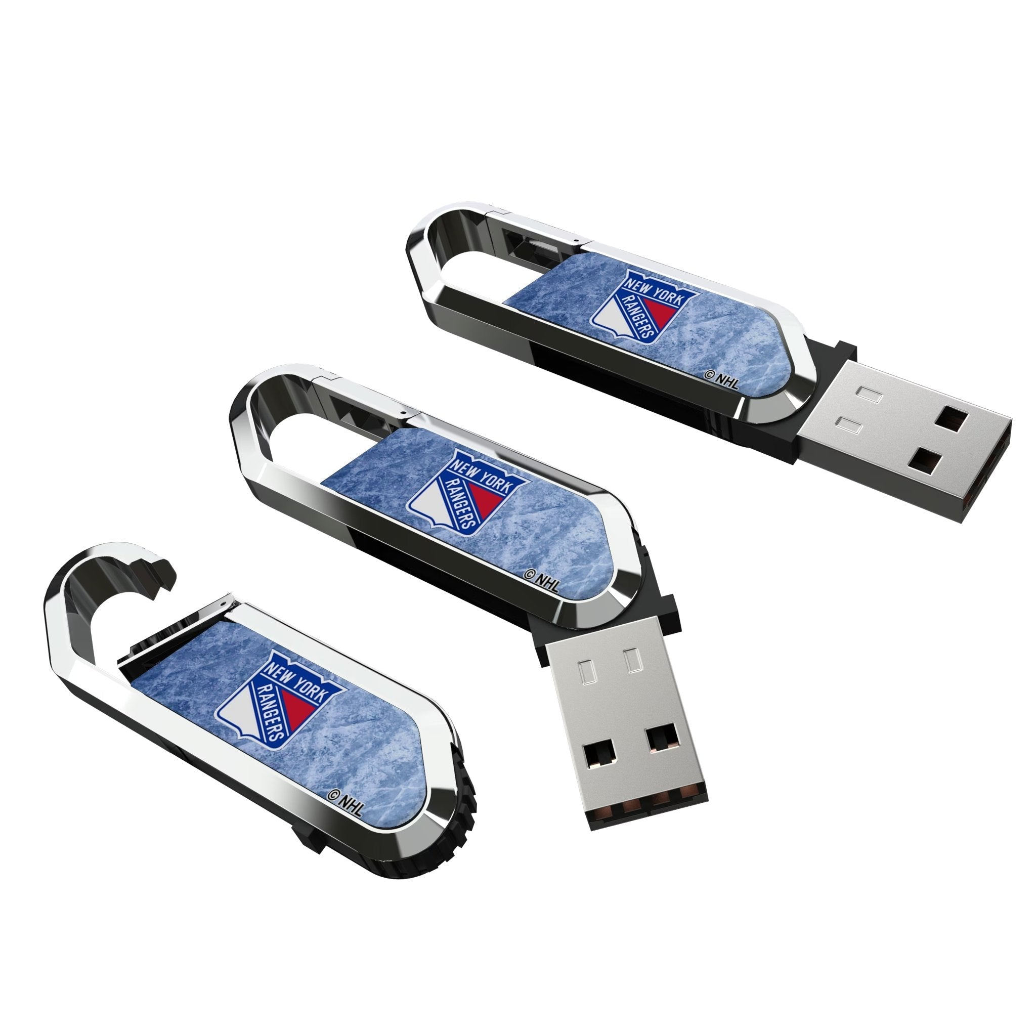 New York Rangers Ice Flood USB 64GB Clip Style Flash Drive 3