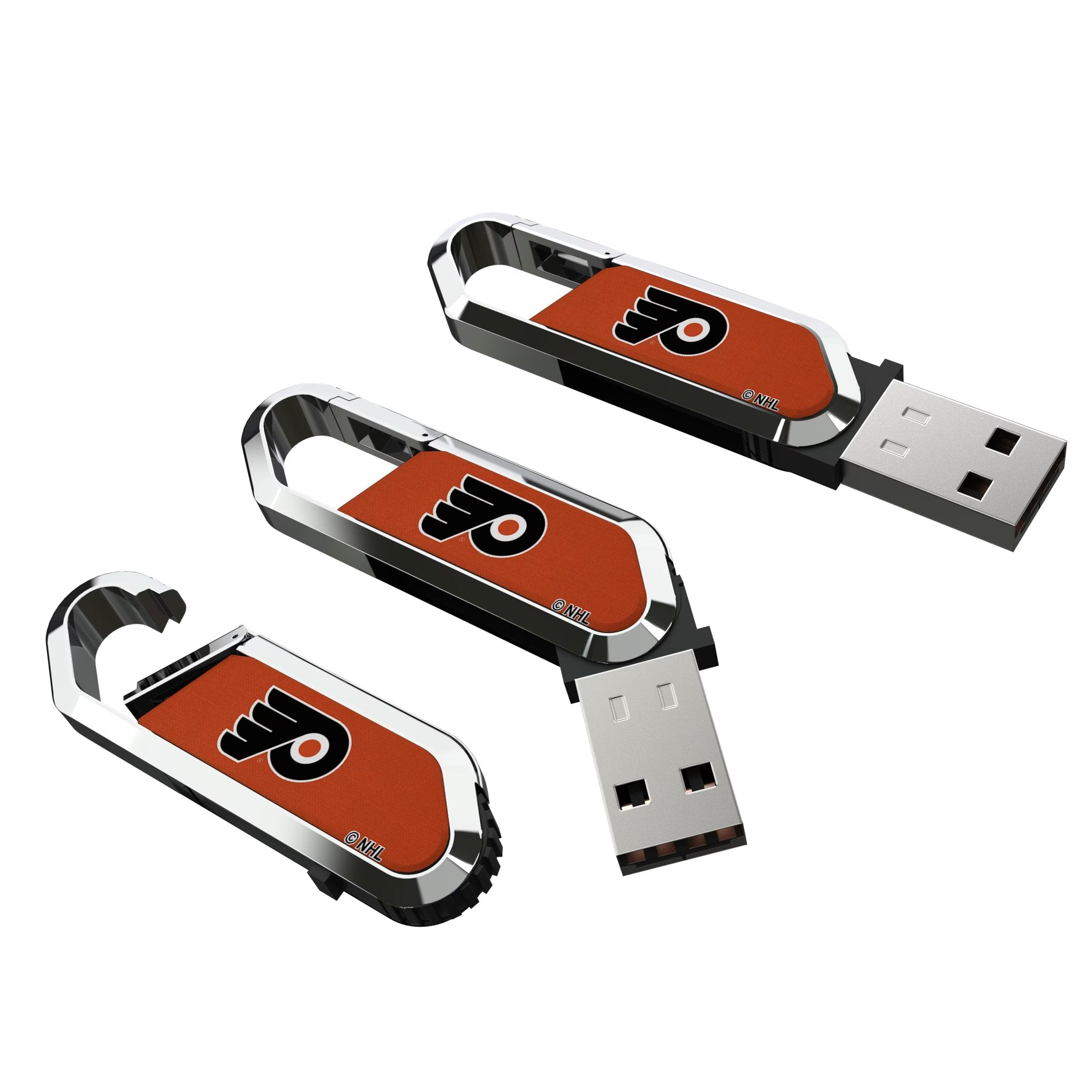 Philadelphia Flyers Solid USB 64GB Clip Style Flash Drive 3