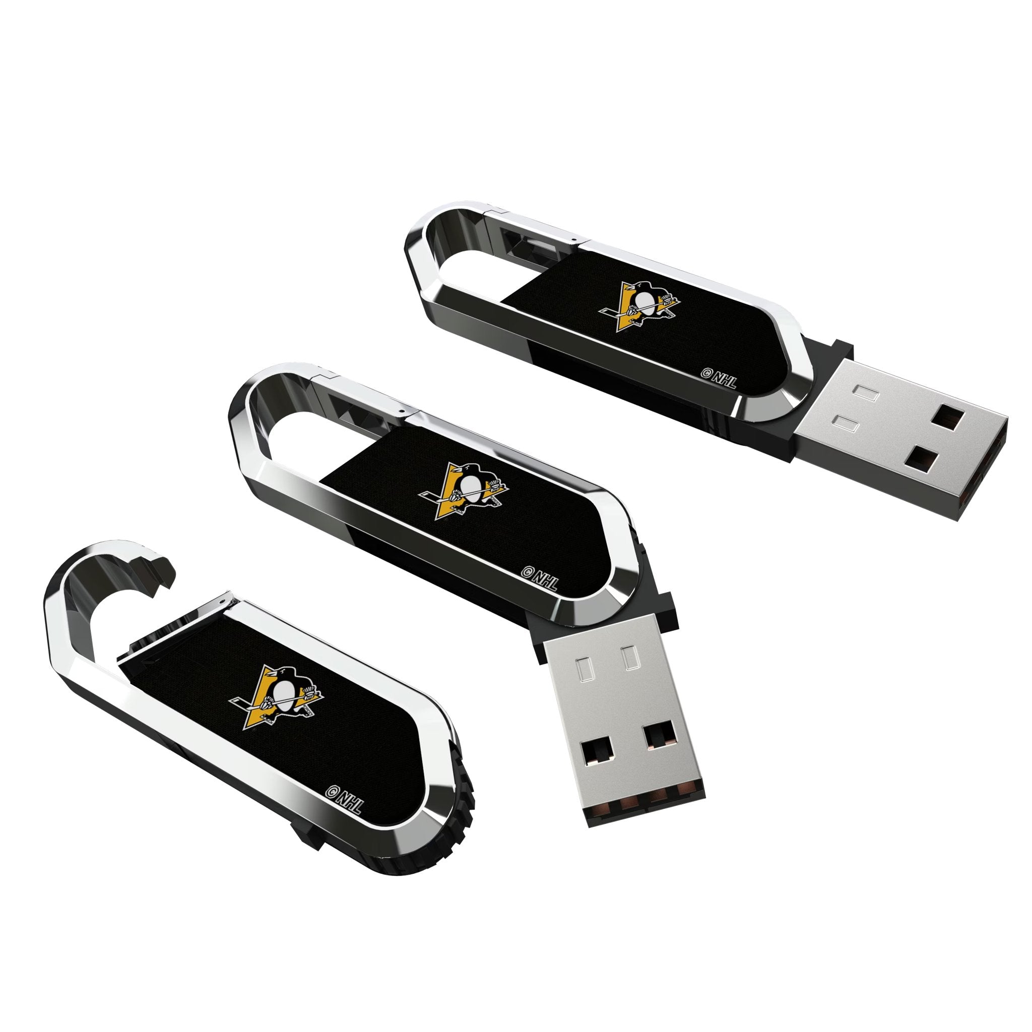 Pittsburgh Penguins Solid USB 64GB Clip Style Flash Drive 3