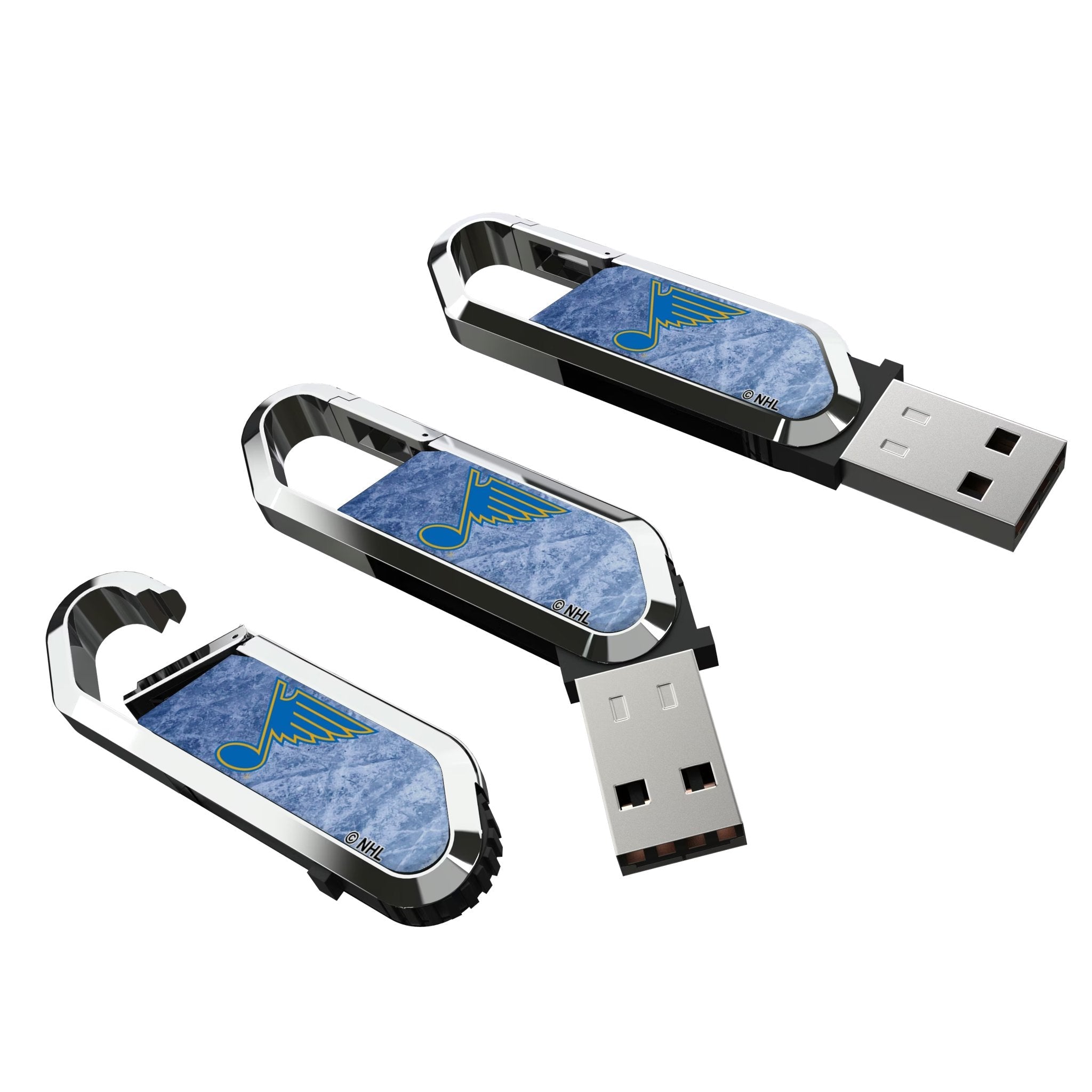 St. Louis Blues Ice Flood USB 64GB Clip Style Flash Drive 3