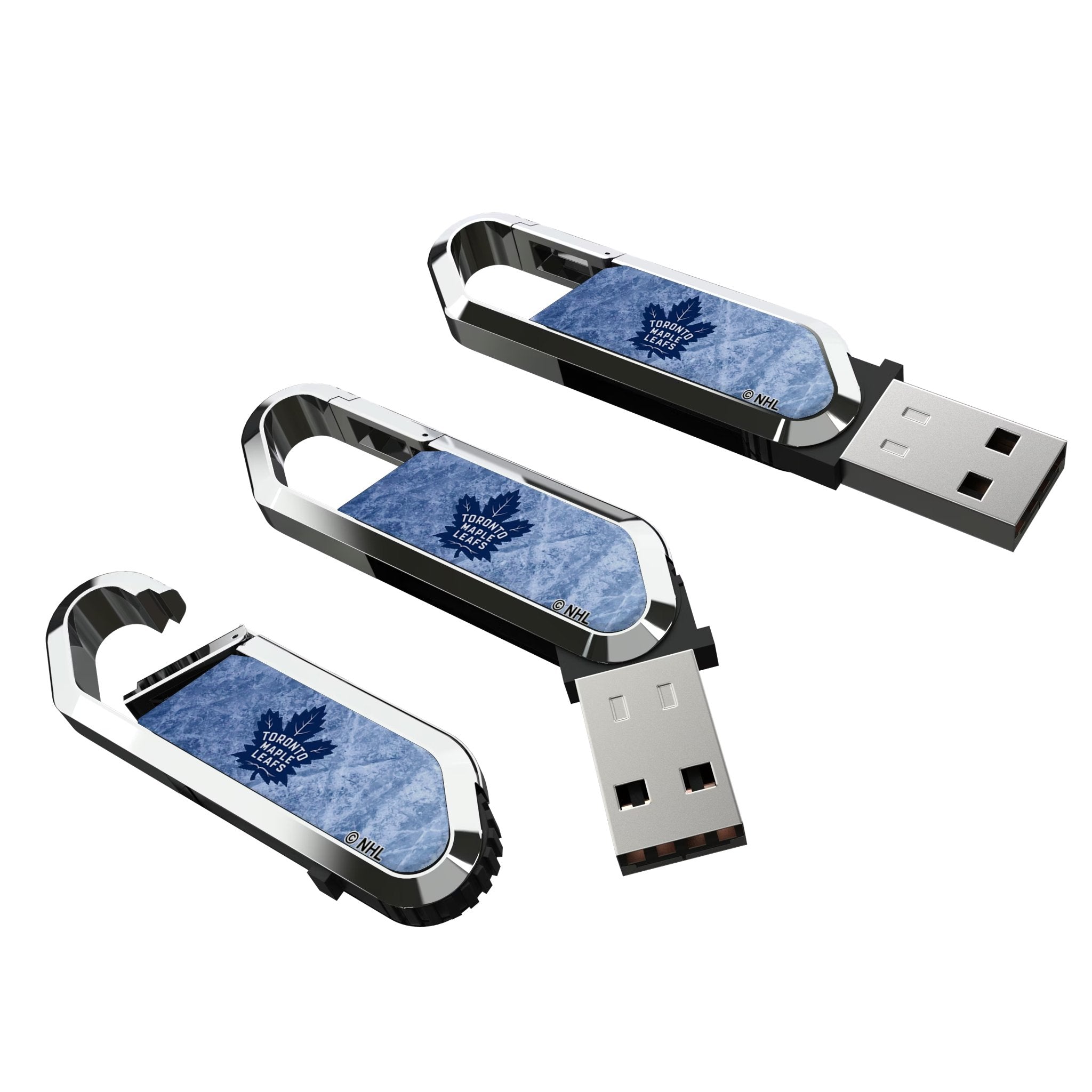 Toronto Maple Leafs Ice Flood USB 64GB Clip Style Flash Drive 3