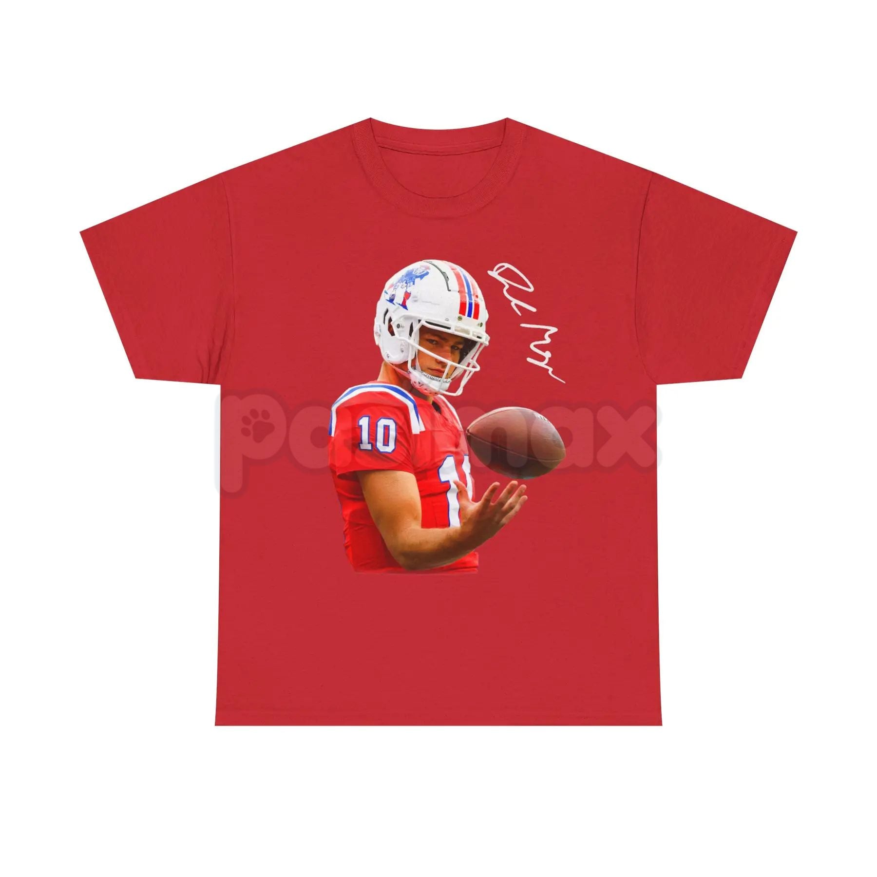 Drake Maye Quarterback T-Shirt - New England Patriots Fan Apparel, NFL Rookie QB Graphic Tee, Unisex Football Gift 3
