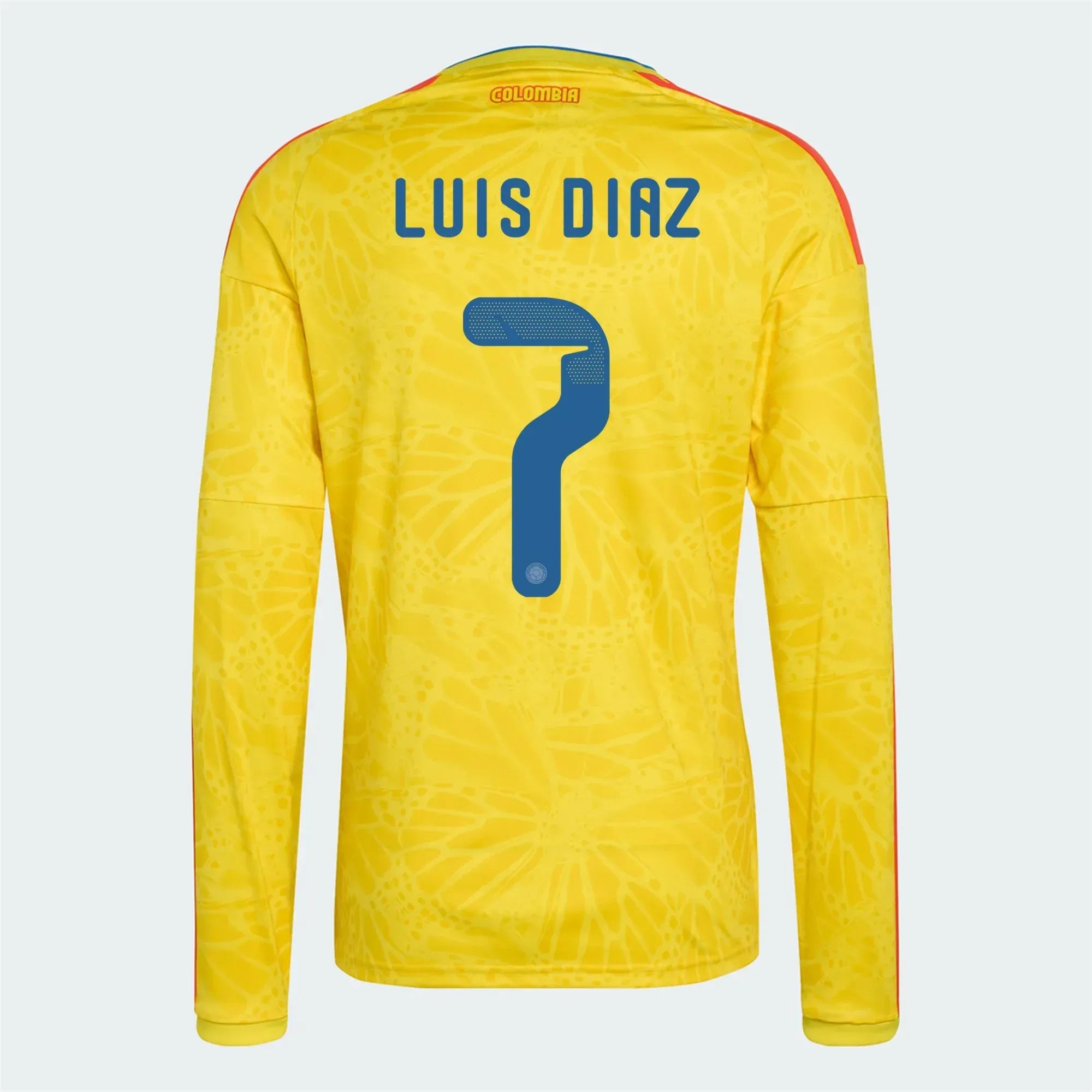 adidas 2026 Colombia Men's Stadium Home Long-Sleeve Soccer Jersey 7