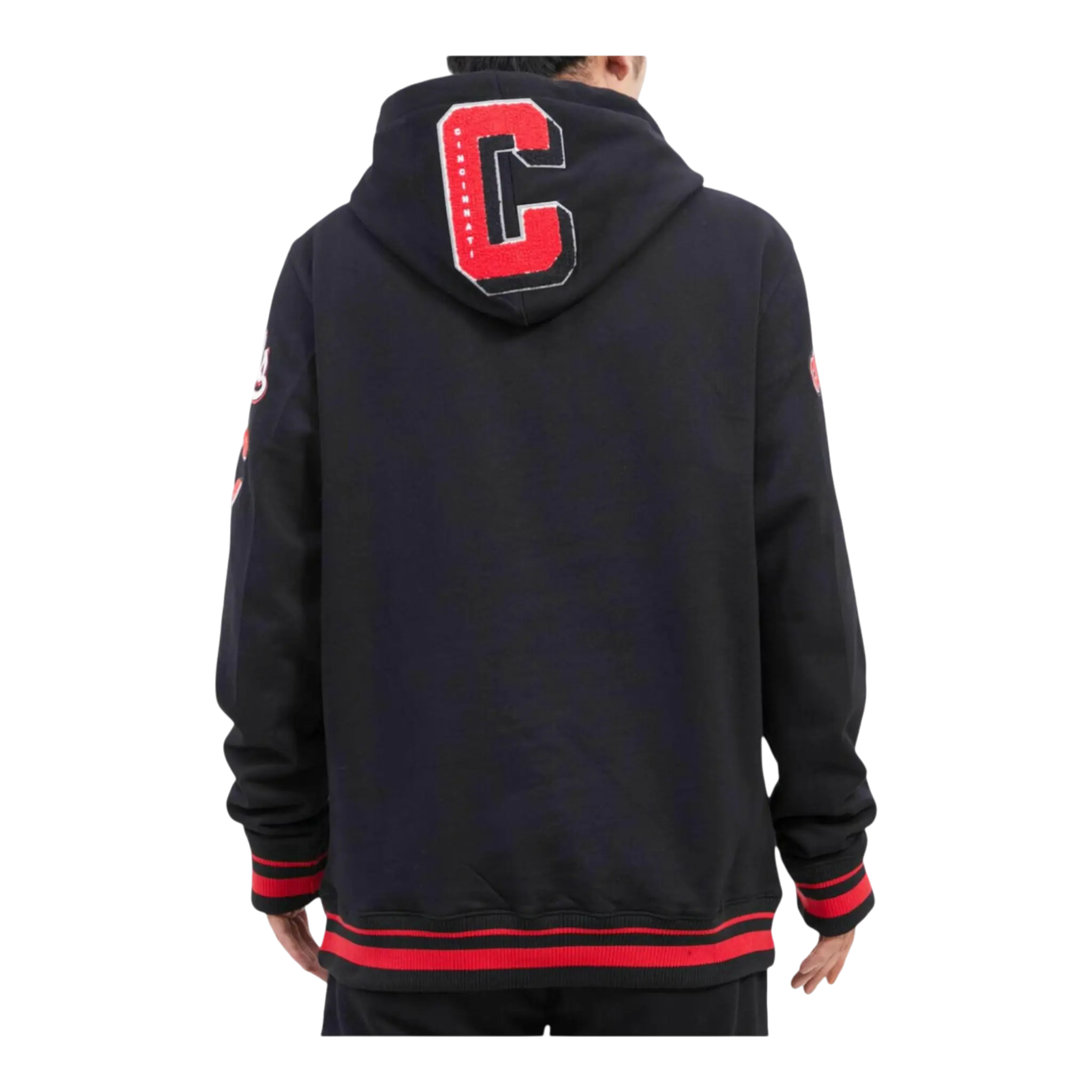 Pro Standard Cincinnati Reds Mash Up Logo Men Hoodie Black 2