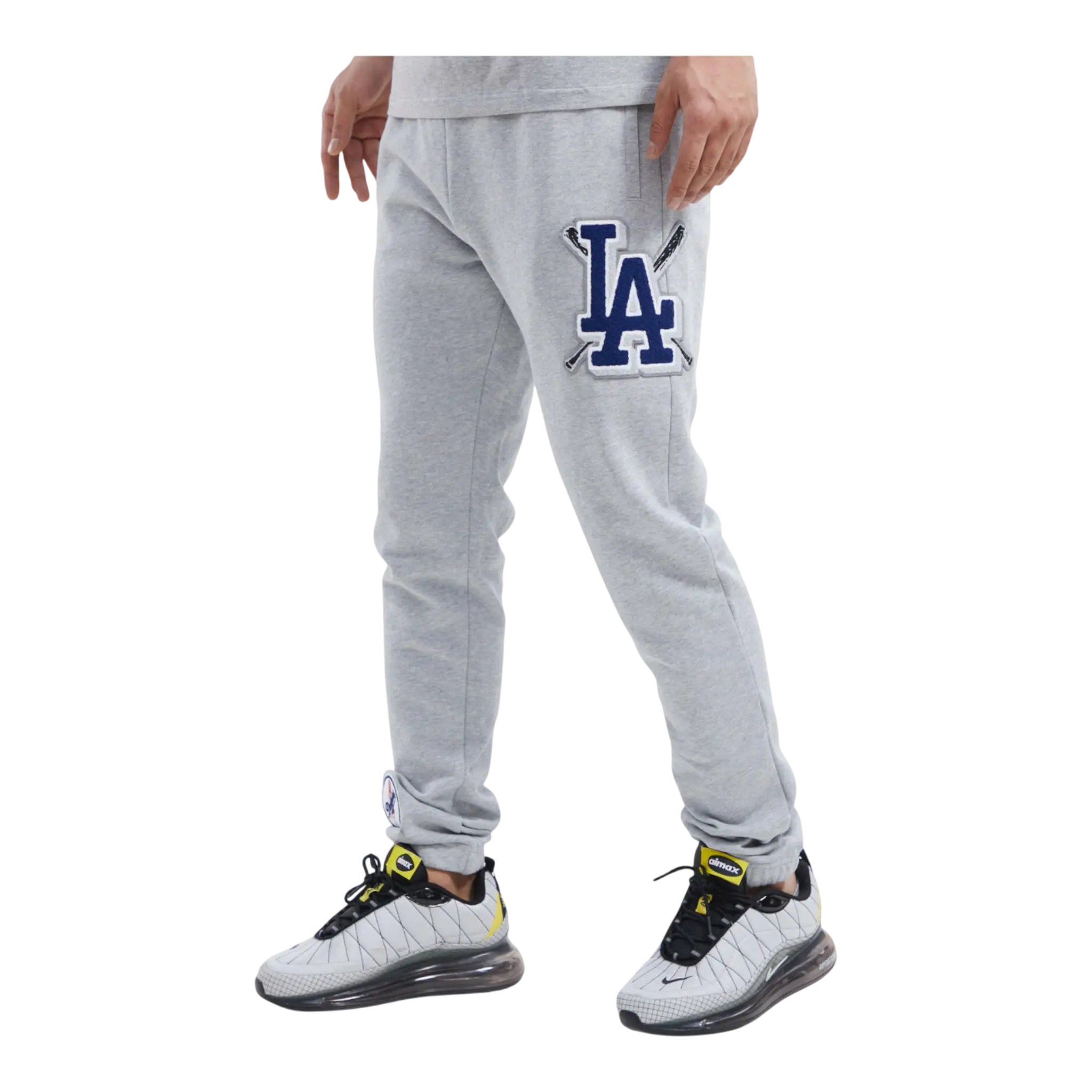 Pro Standard MLB Los Angeles Dodgers Mash Up Logo Men Sweatpants Heather Grey 1