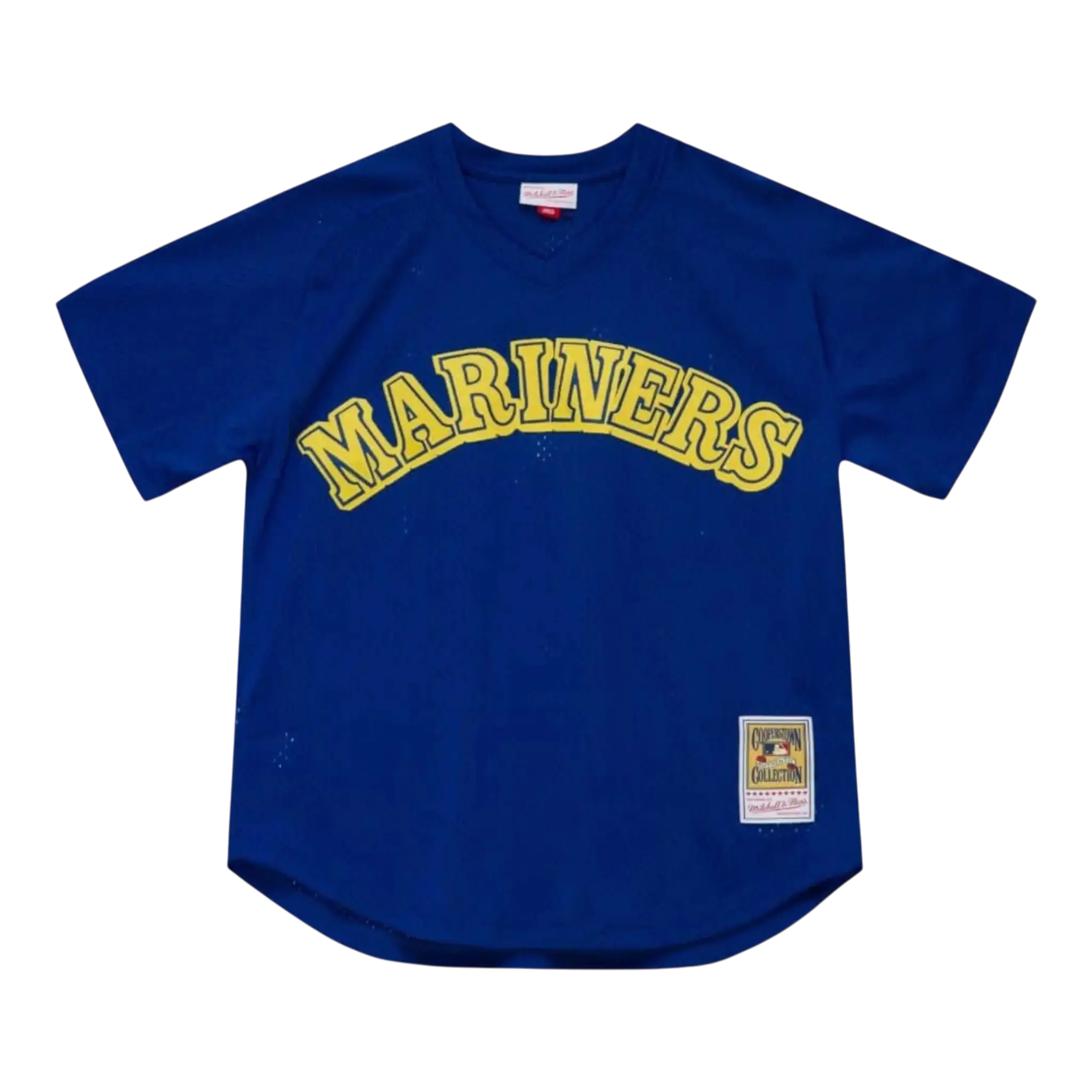 Mitchell & Ness Authentic Mesh BP Seattle Mariners 1991 Ken Griffey Jr. Men Baseball Jersey Dark Royal 1