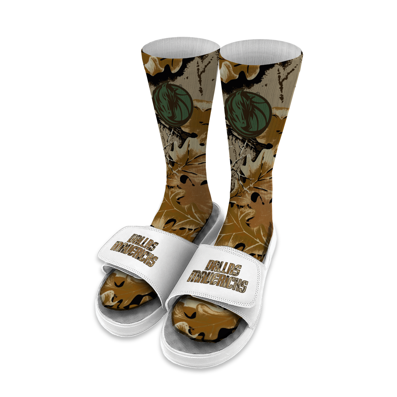 Dallas Mavericks RealTree Camo Sock/Slide Bundle 1