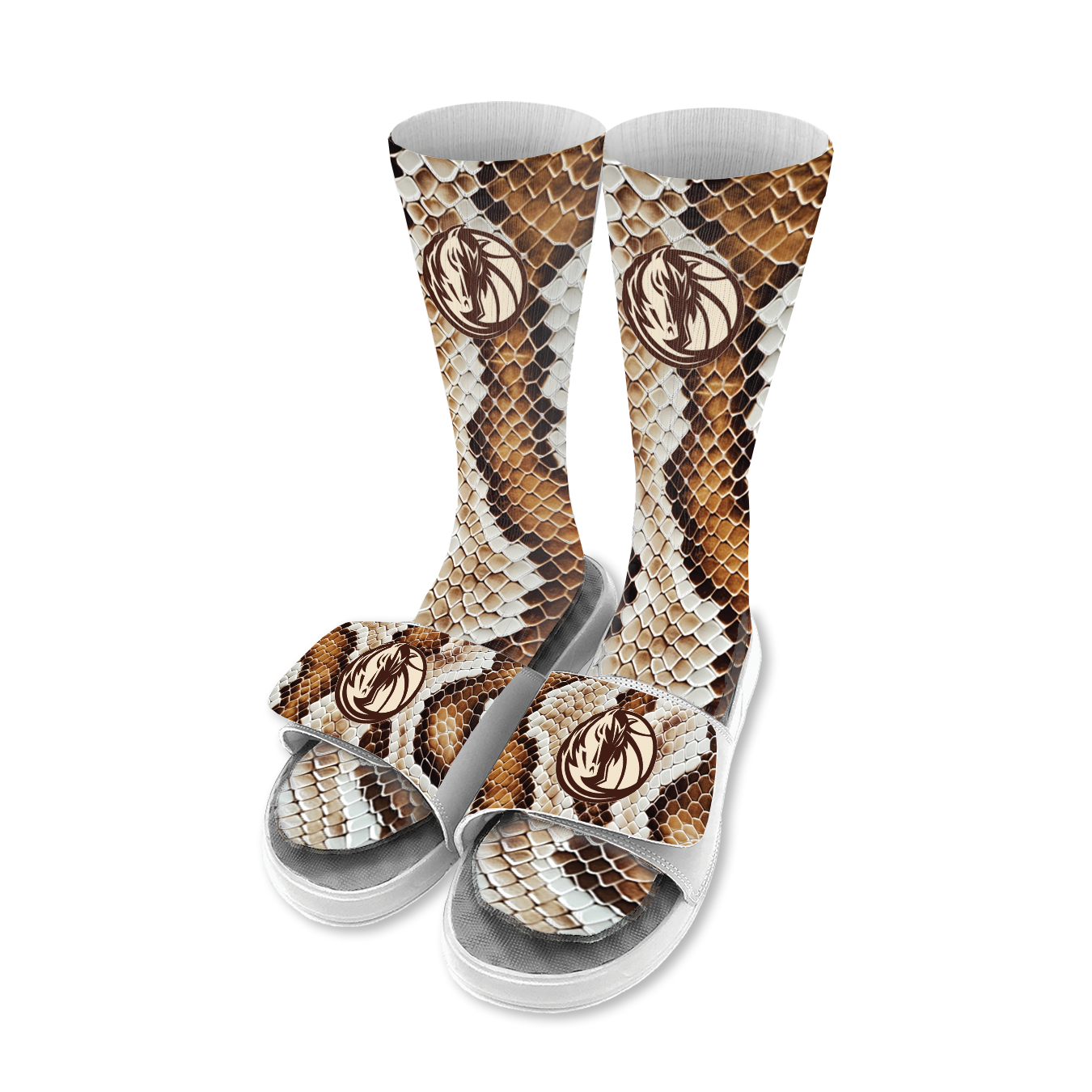 Dallas Mavericks Year of the Snake Sock/Slide Bundle