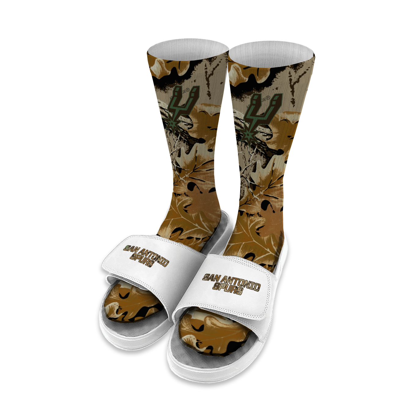 San Antonio Spurs RealTree Camo Sock/Slide Bundle 1