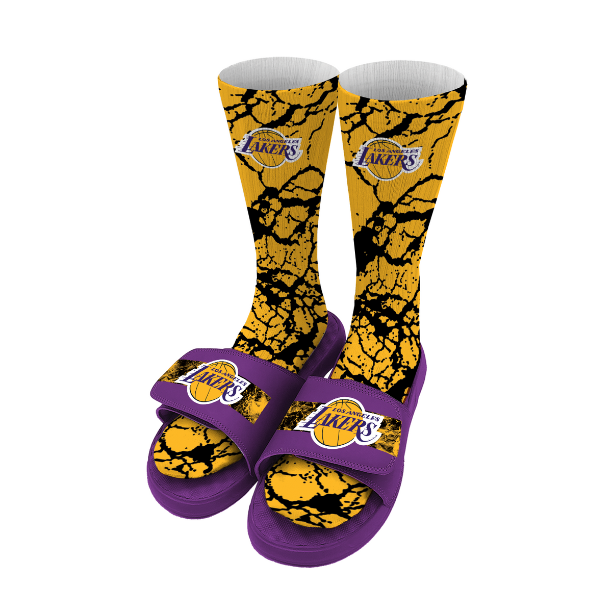 Los Angeles Lakers Distressed Slide Bundle 1