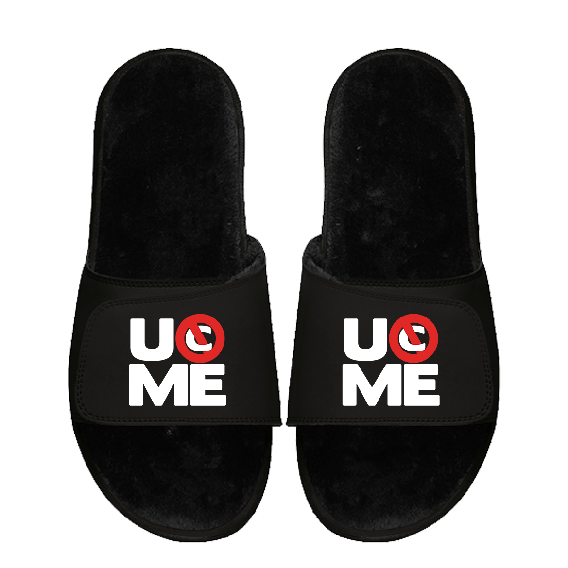 John Cena Black Fur Slides 1