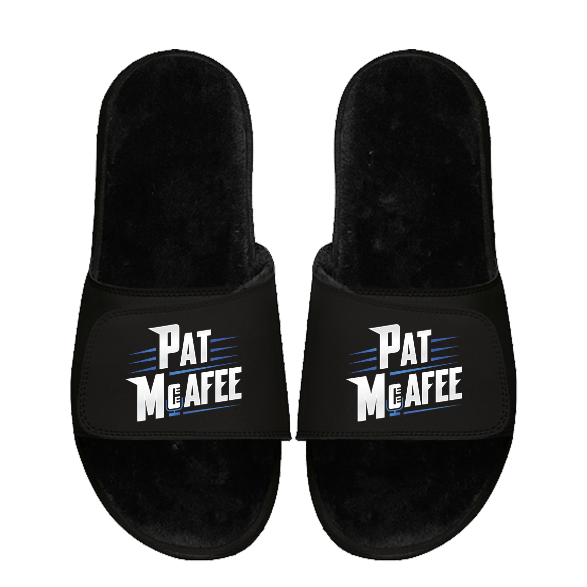 Pat McAfee Black Fur Slides 1