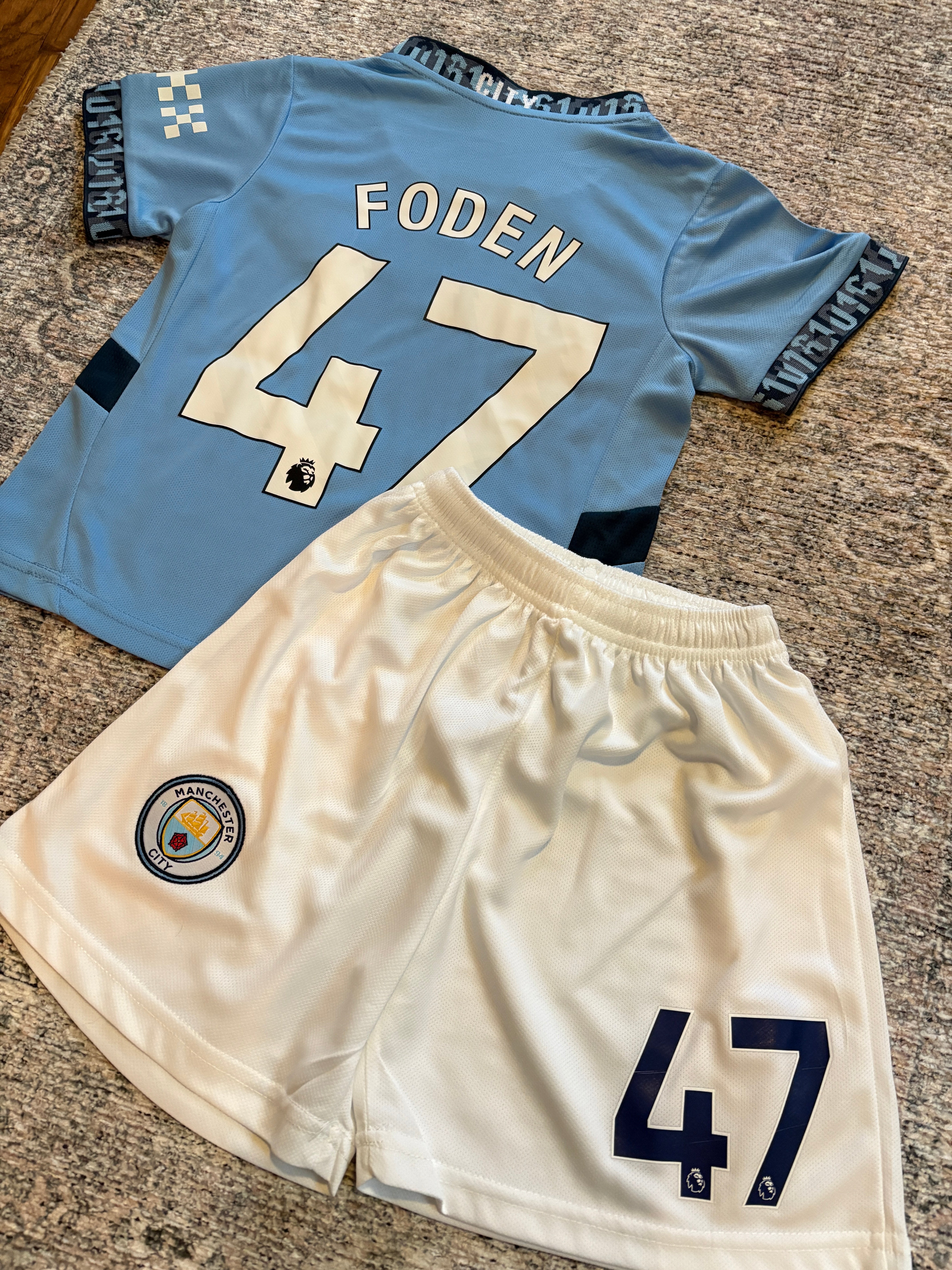 Phil Foden Kids Soccer Jersey Manchester City Youth Toddler 7