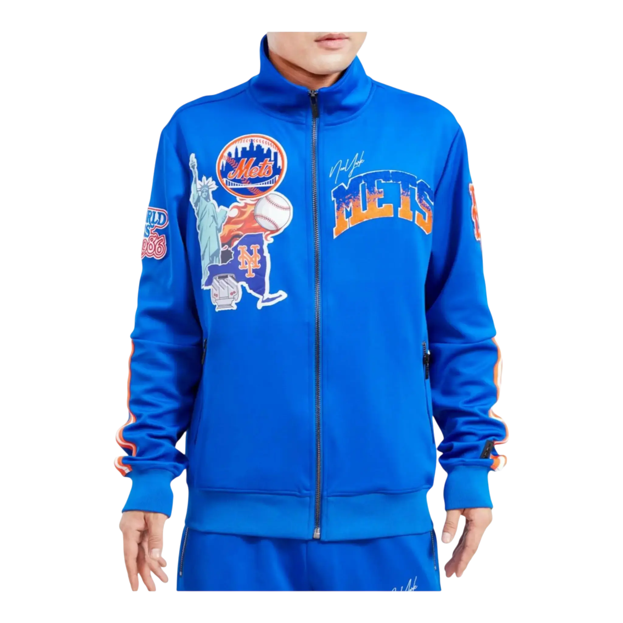 Pro Standard New York Mets Home Town Men Track Jacket Royal Blue 1
