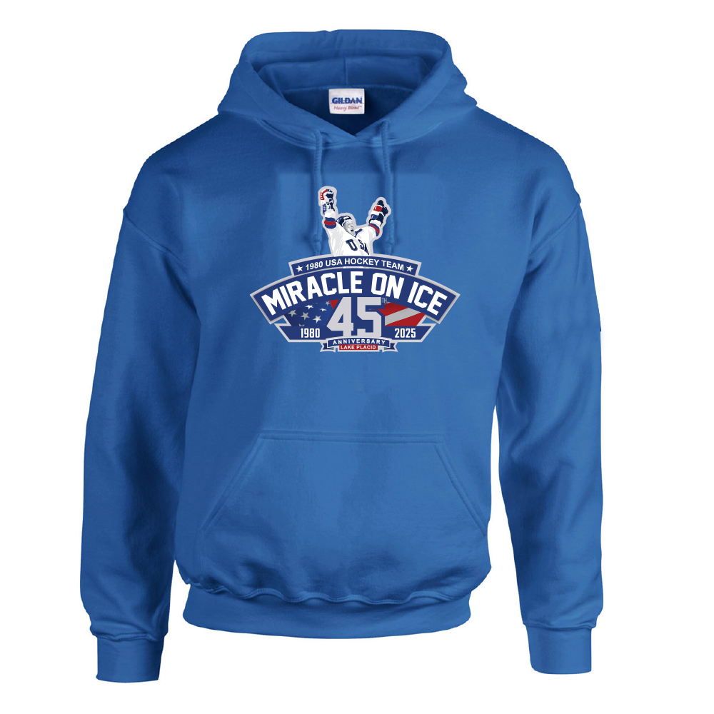 1980 Miracle on Ice 45th Anniversary (1980-2025) Hoodie - Blue