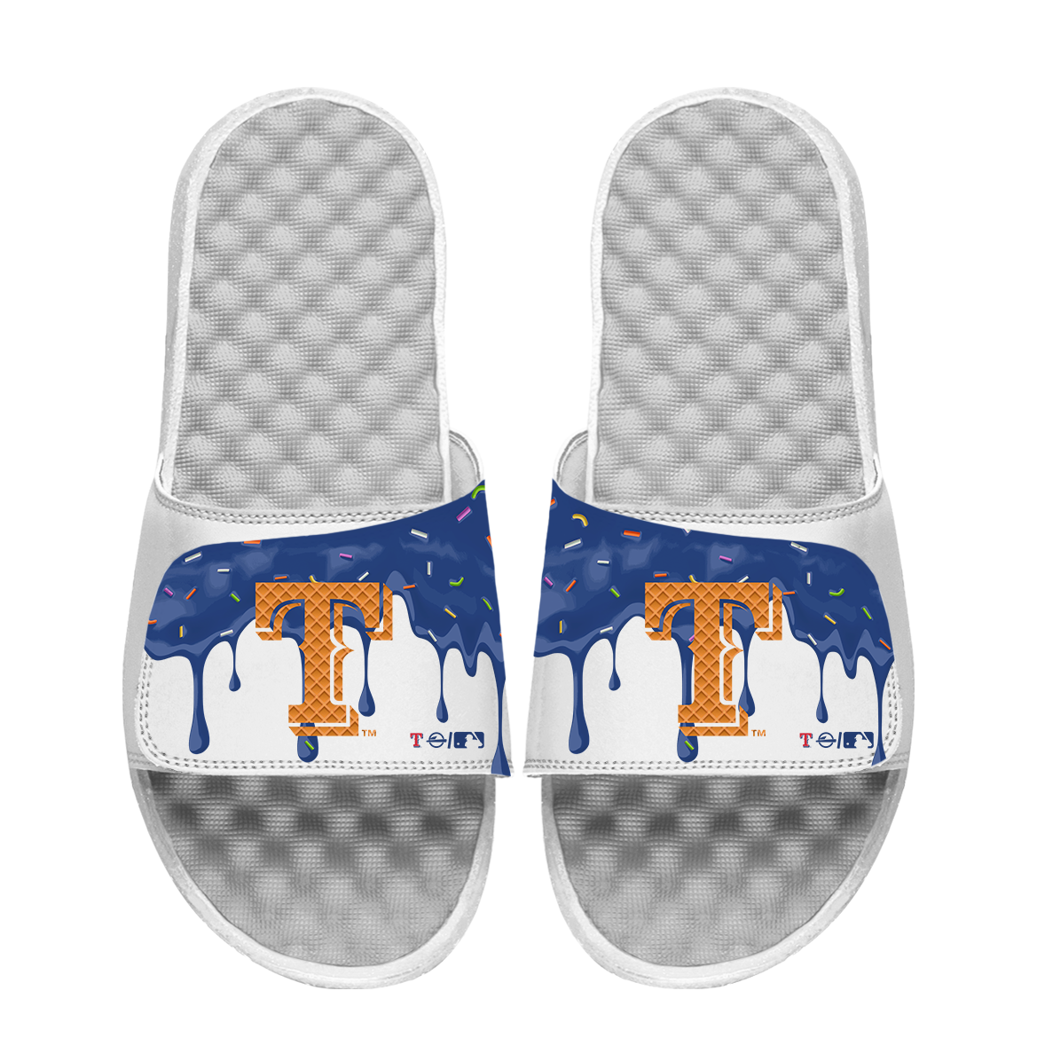 Texas Rangers Ice Cream Drip Slide Sandals 1
