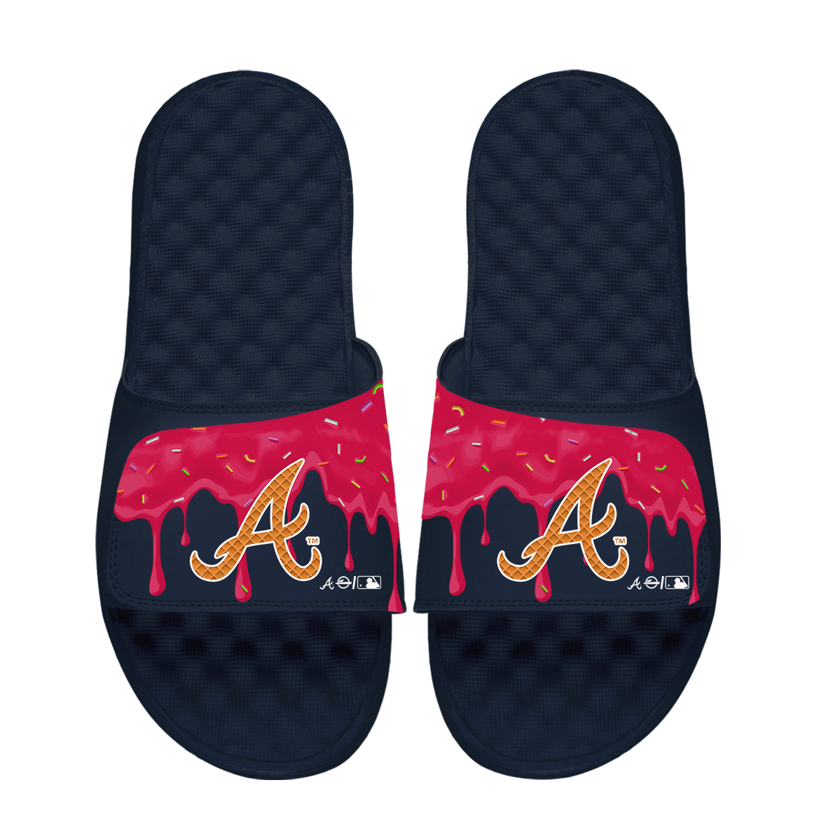 Atlanta Braves Ice Cream Drip Slide Sandals 1