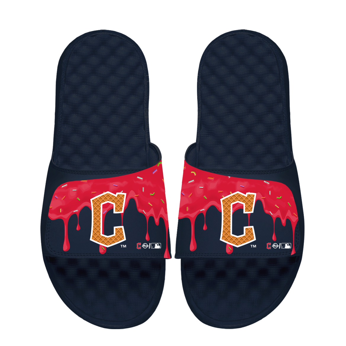 Cleveland Guardians Ice Cream Drip Slide Sandals 1