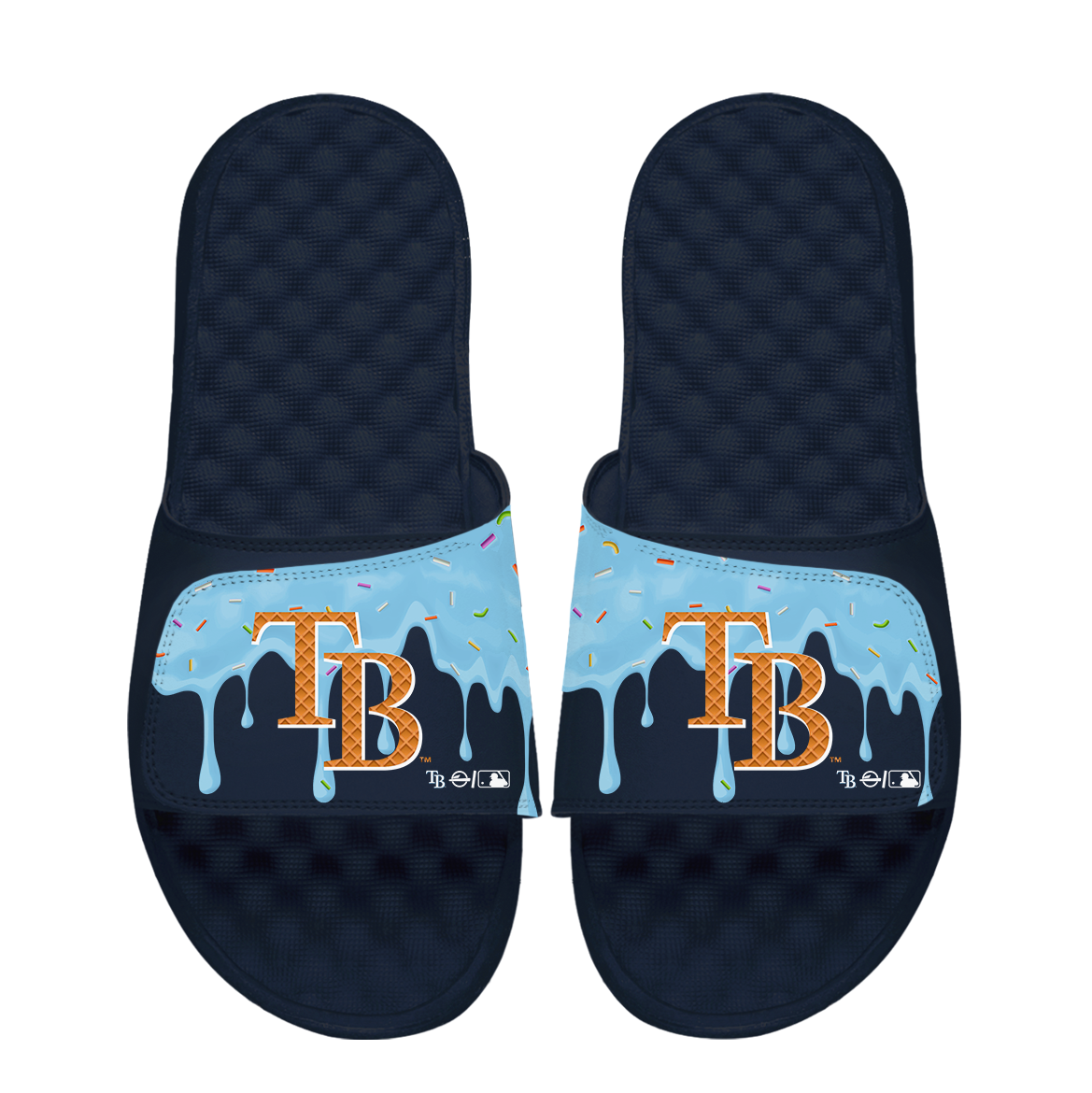 Tampa Bay Rays Ice Cream Drip Slide Sandals 1