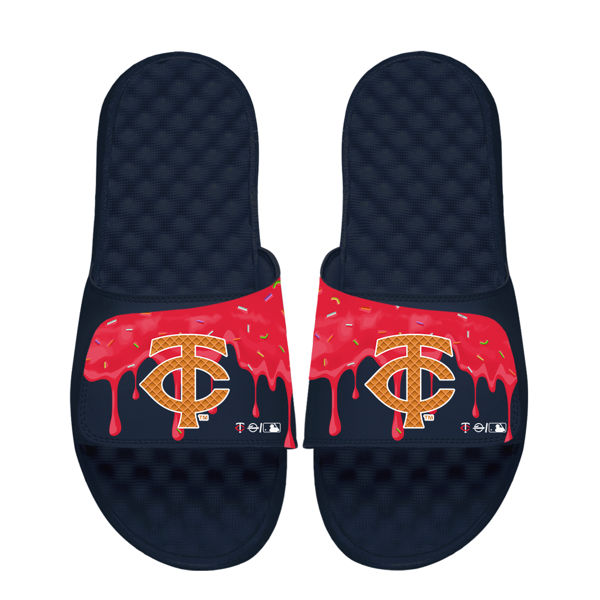 Minnesota Twins Ice Cream Drip Slide Sandals 1