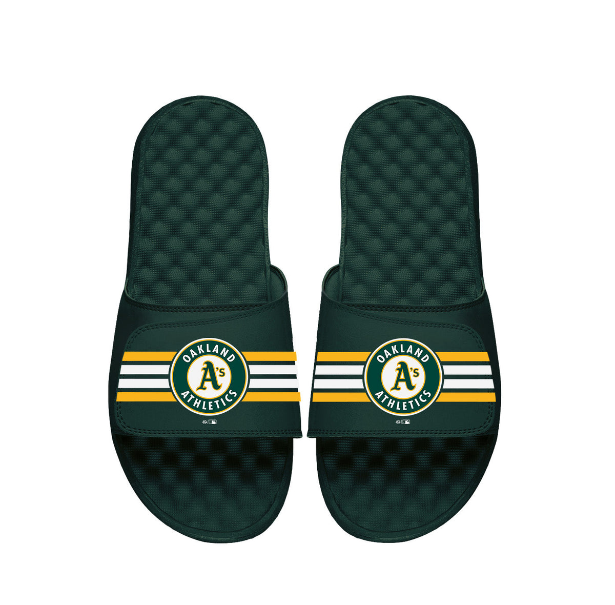 Oakland Athletics Dark Green Primary Stripes Slides 1