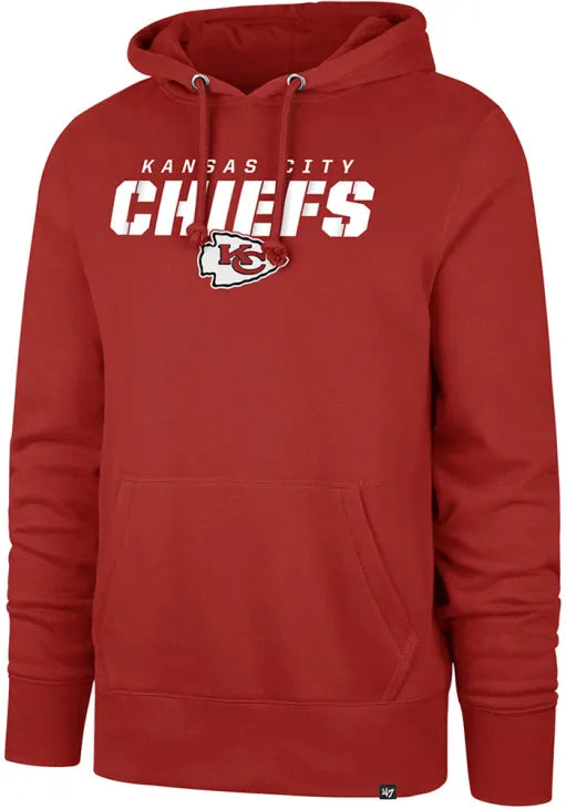 Kansas City Chiefs - Red Traction Headline Men's Hoodie 1