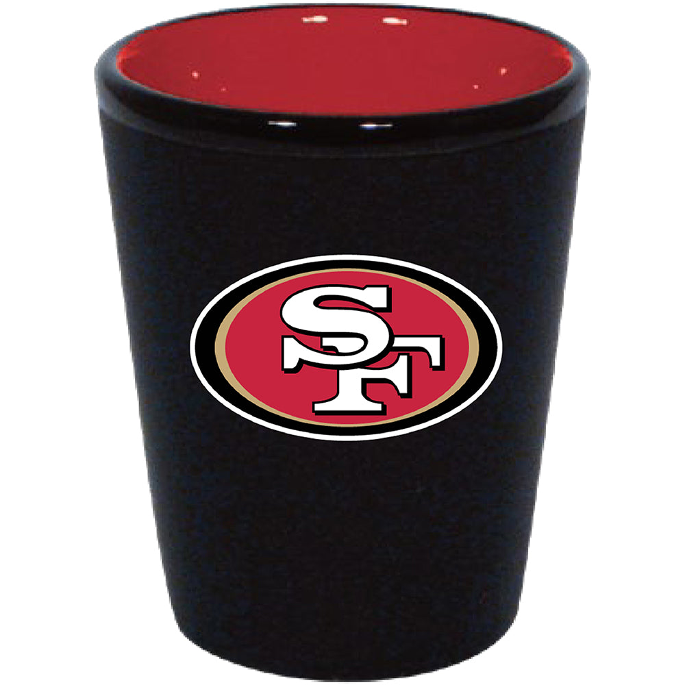 San Francisco 49ers Matte Black/Inner Color Shot Glass 1