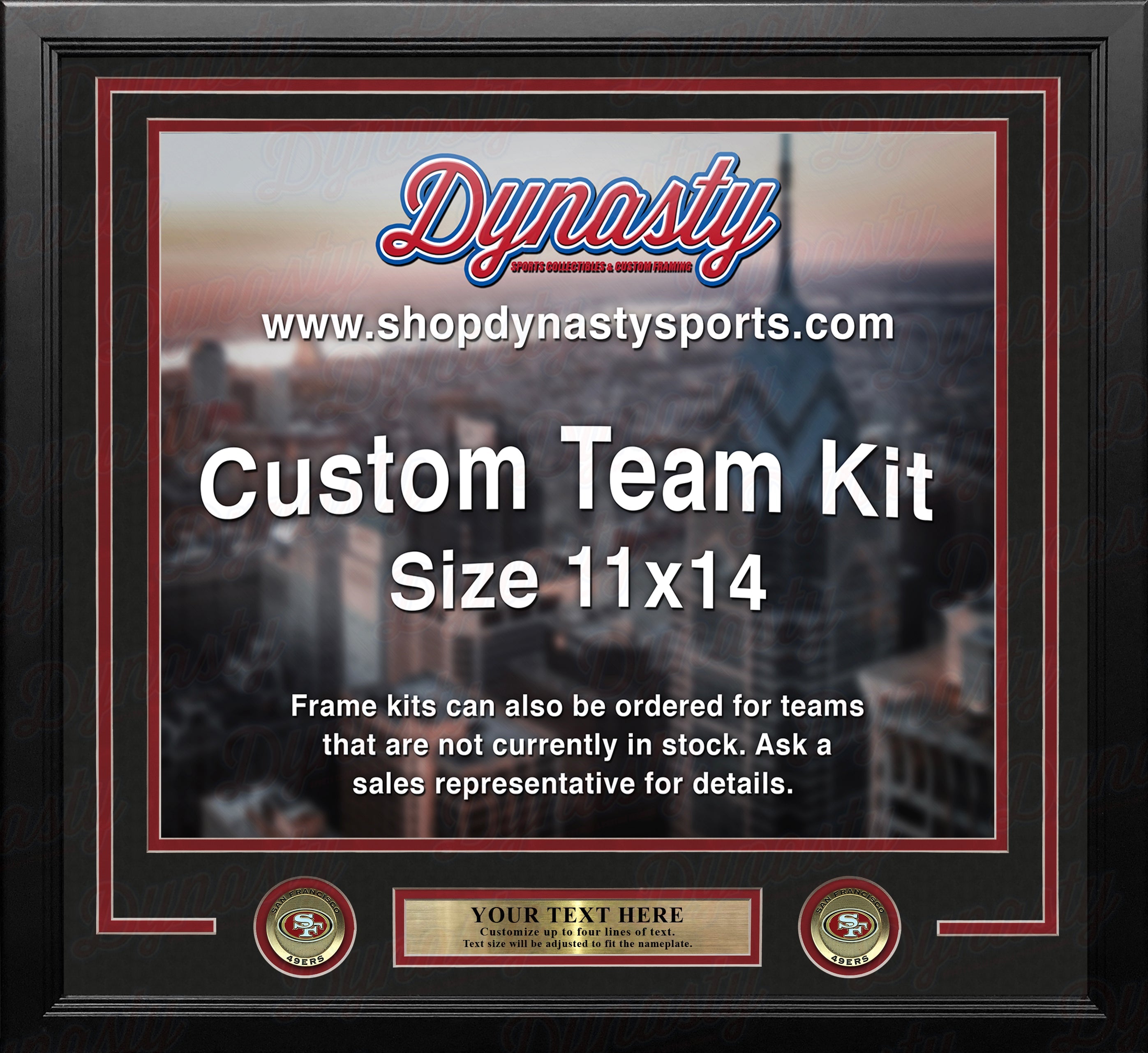 San Francisco 49ers Custom NFL Football 11x14 Picture Frame Kit (Multiple Colors) 3