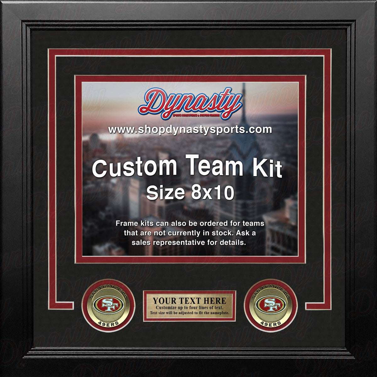 San Francisco 49ers Custom NFL Football 8x10 Picture Frame Kit (Multiple Colors) 3