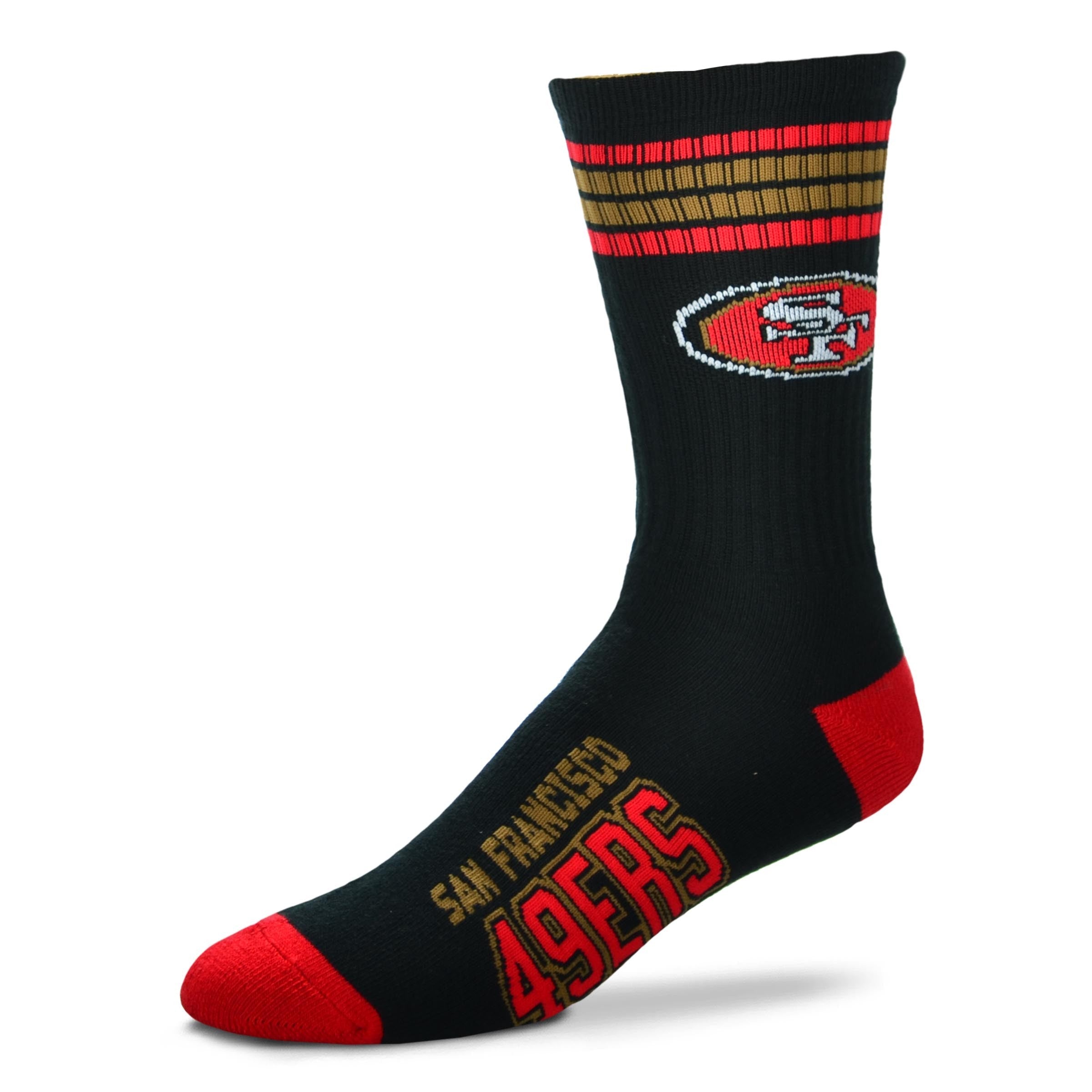 San Francisco 49ers Men's 4 Stripe Alternate Deuce Socks 1