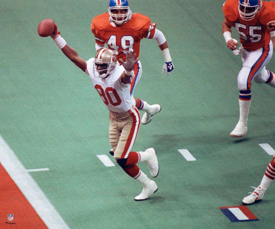 Jerry Rice Super Bowl XXIV Touchdown San Francisco 49ers 8" x 10" Football Photo 1