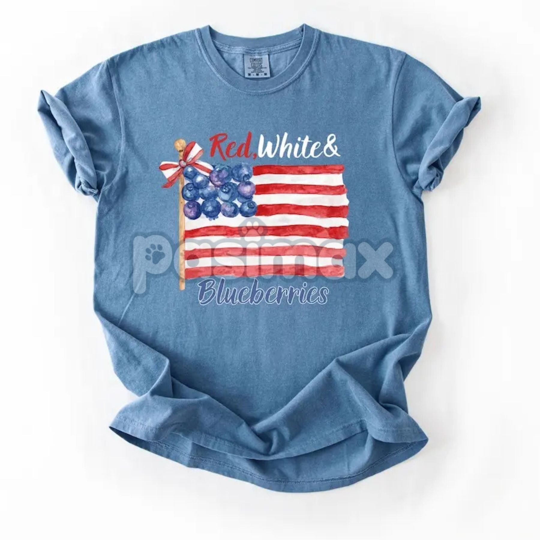 'Red, White and Blueberries' Comfort Colors T-Shirt – The Inflation Budget Tee, He Inspired Economic Statement, USA Flag Satire 4