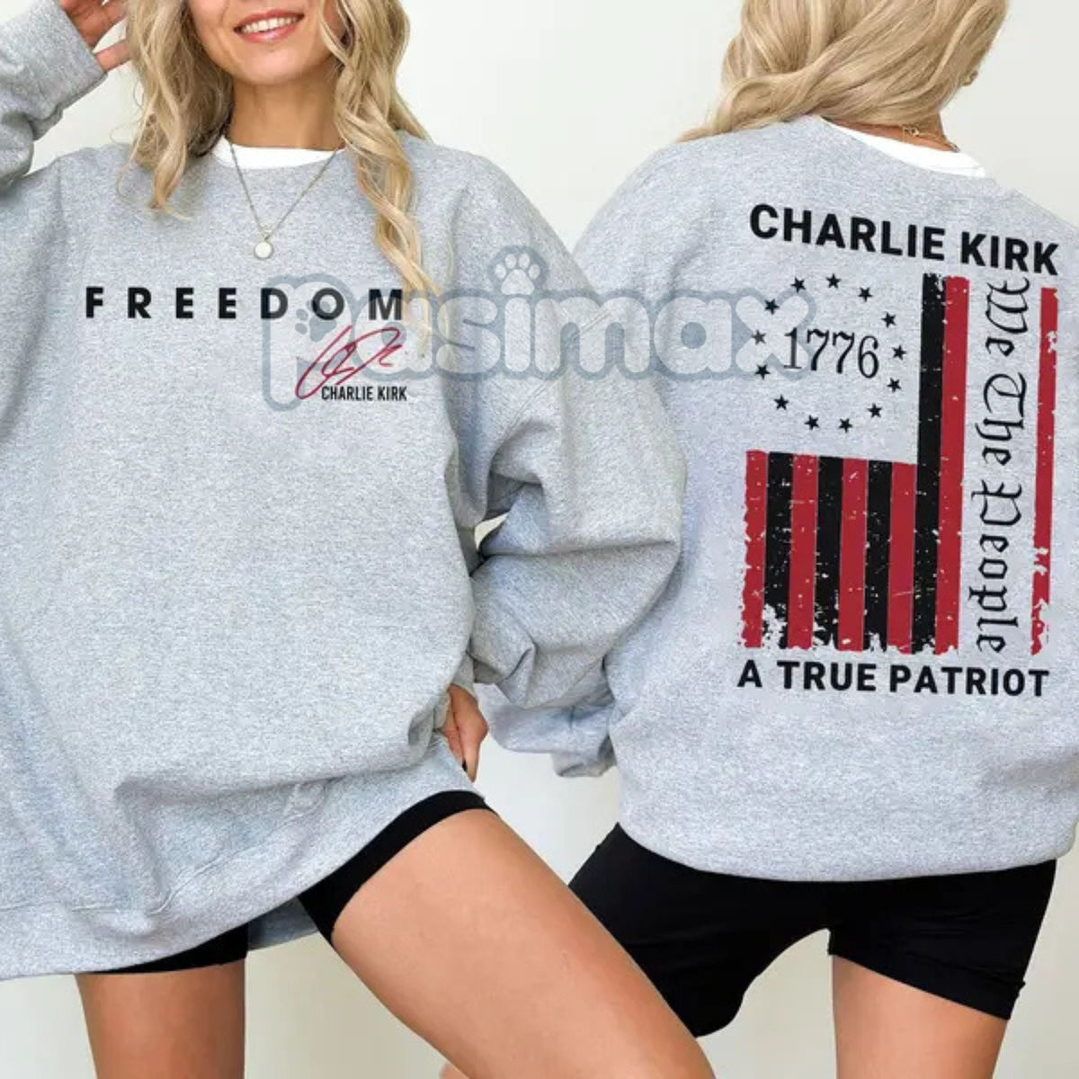 Charlie Freedom Sweatshirt – Patriotic 1776 American Flag Pullover 4