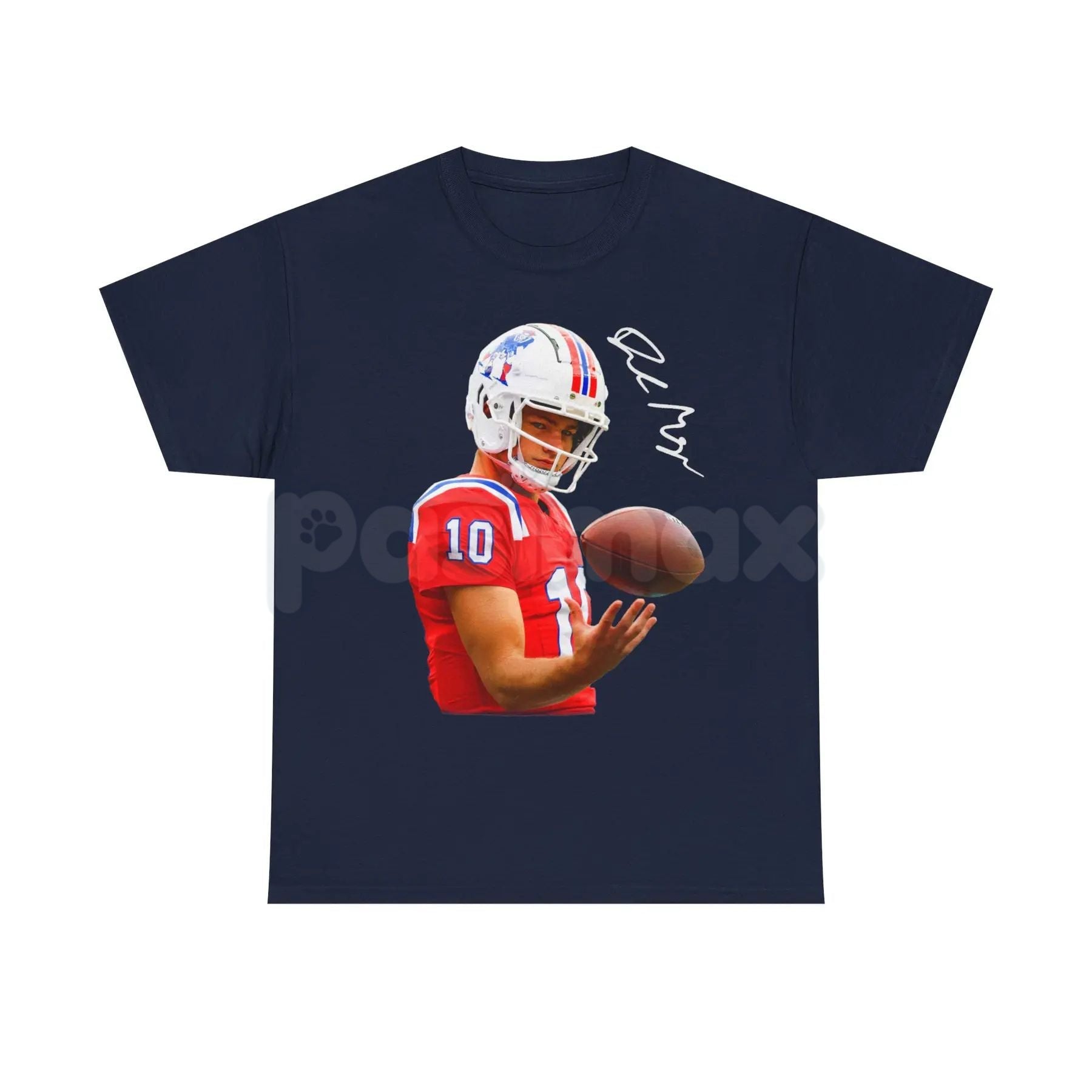 Drake Maye Quarterback T-Shirt - New England Patriots Fan Apparel, NFL Rookie QB Graphic Tee, Unisex Football Gift 4