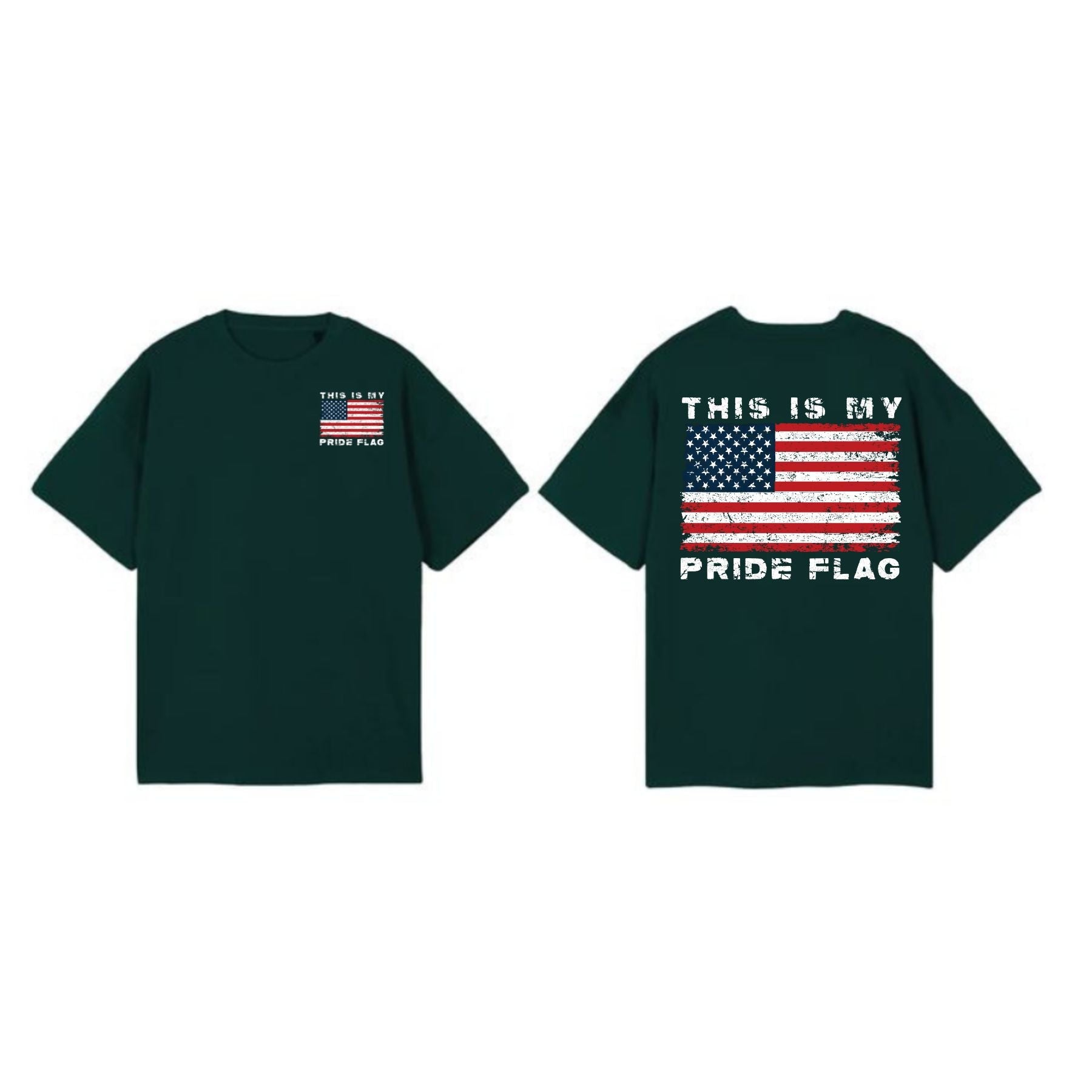 "This is My Pride Flag" T-Shirt - Distressed American Flag Tee for the 4th of July 4