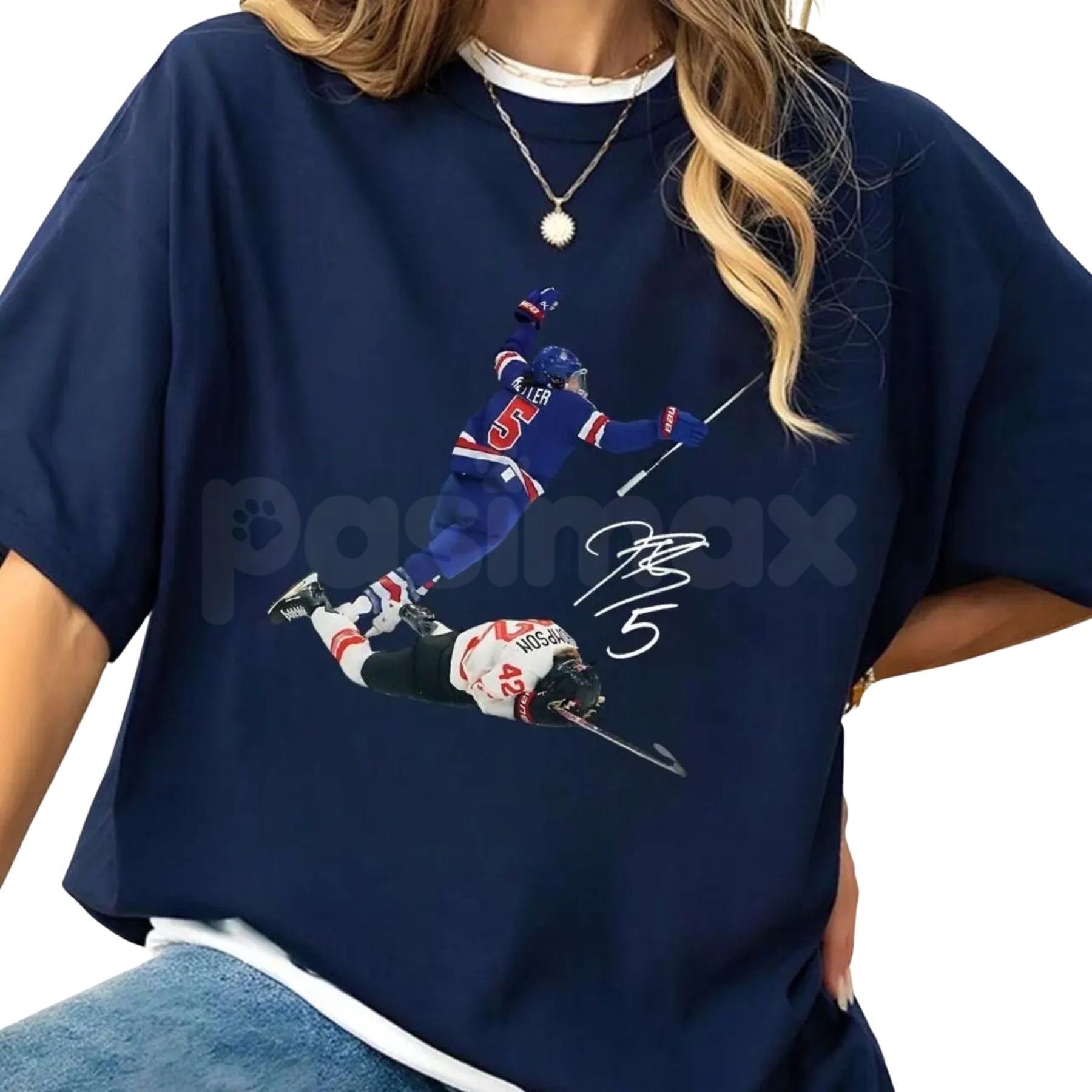 Megan Keller & Hilary Knight Vintage Hockey T-Shirt - USA Women's Hockey Legend Graphic Tee, Retro 90s Style Sports Apparel, Premium Heavyweight Unisex 100% Cotton Top, Olympic Hockey Fan Shirt, Hilary Knight & Megan Keller Souvenir Tee 4