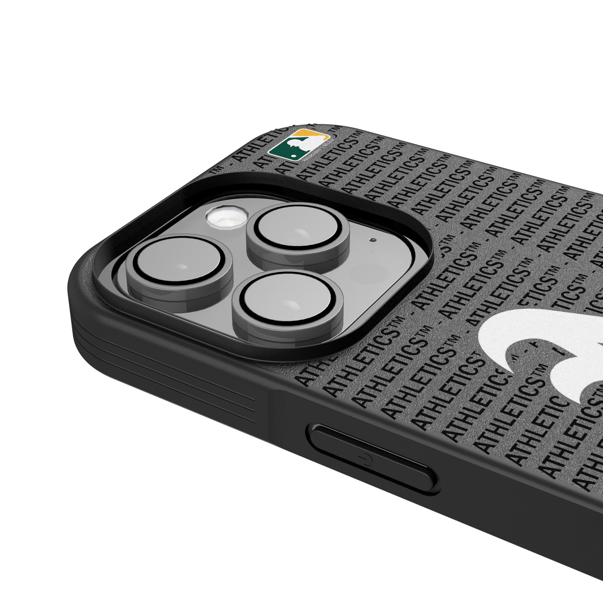 Oakland Athletics Text Backdrop Bump Phone Case for Apple iPhone 4