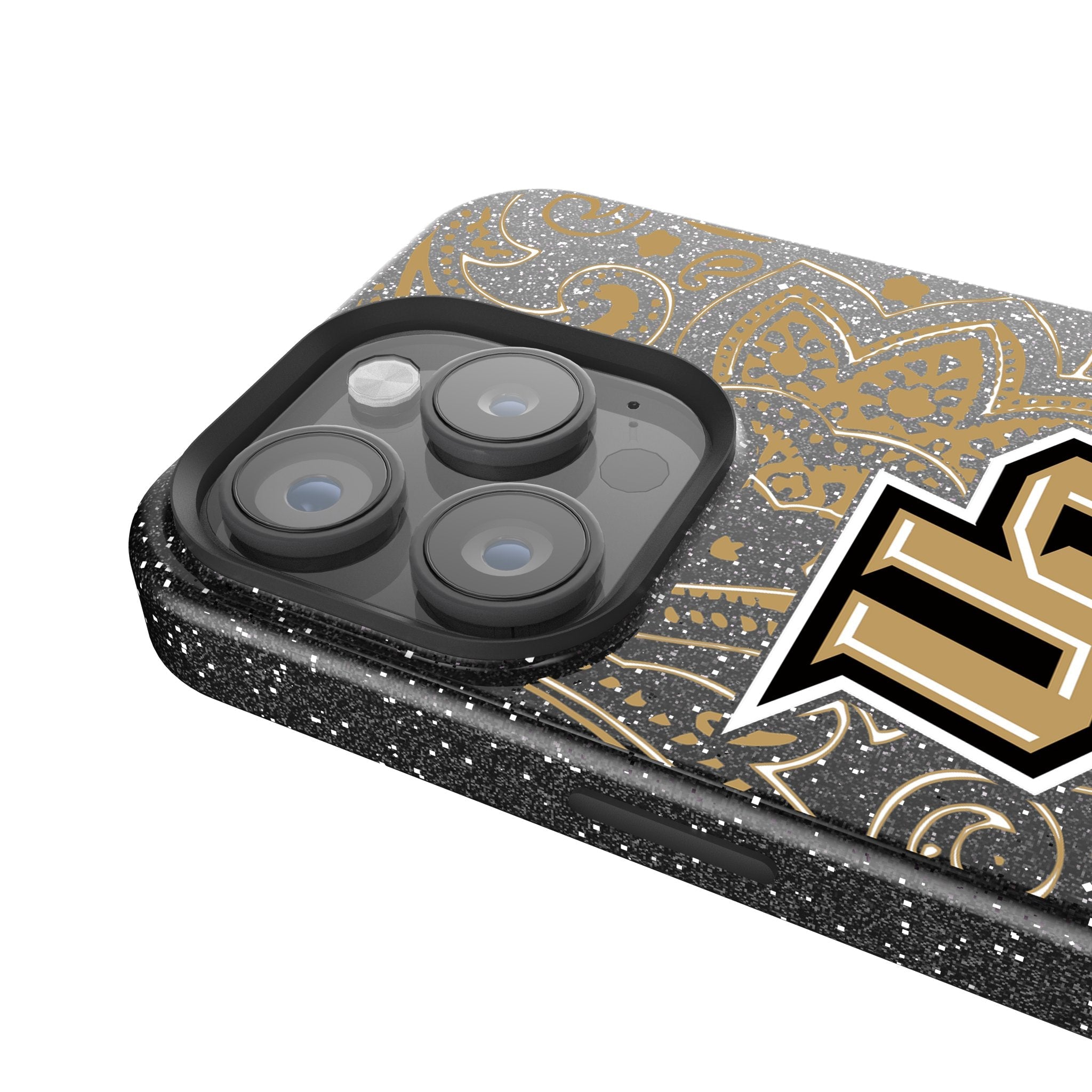 University of Central Florida Golden Knights Paisley Bling Phone Case 4